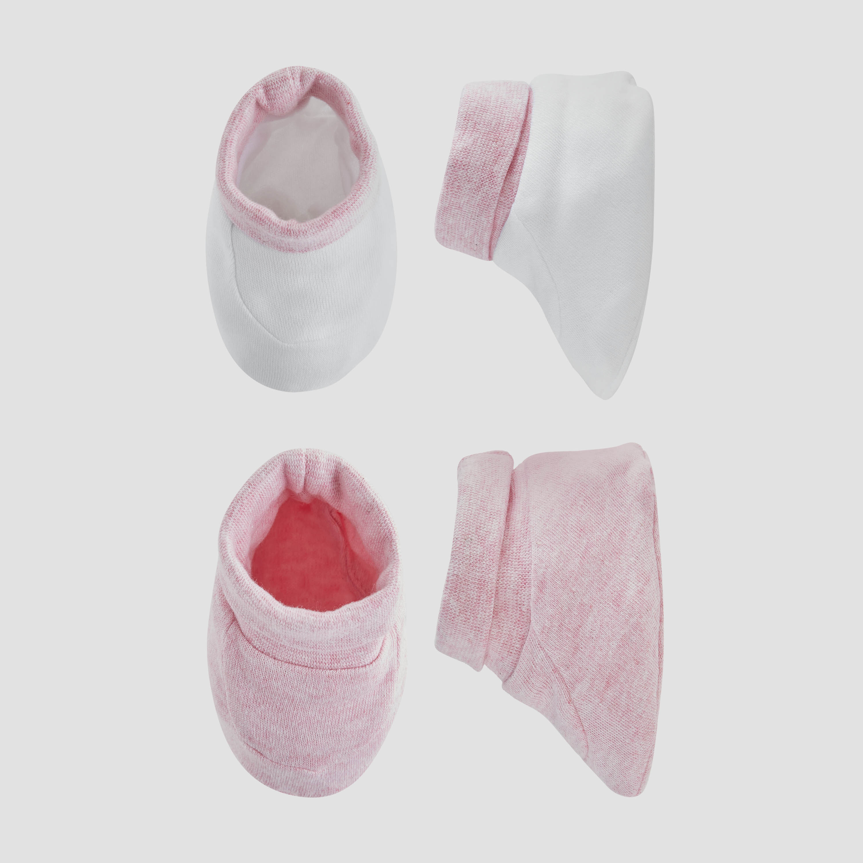 Juniors Solid Slip-On Booties - Set of 2-baby-girls-shoes-booties-image-1