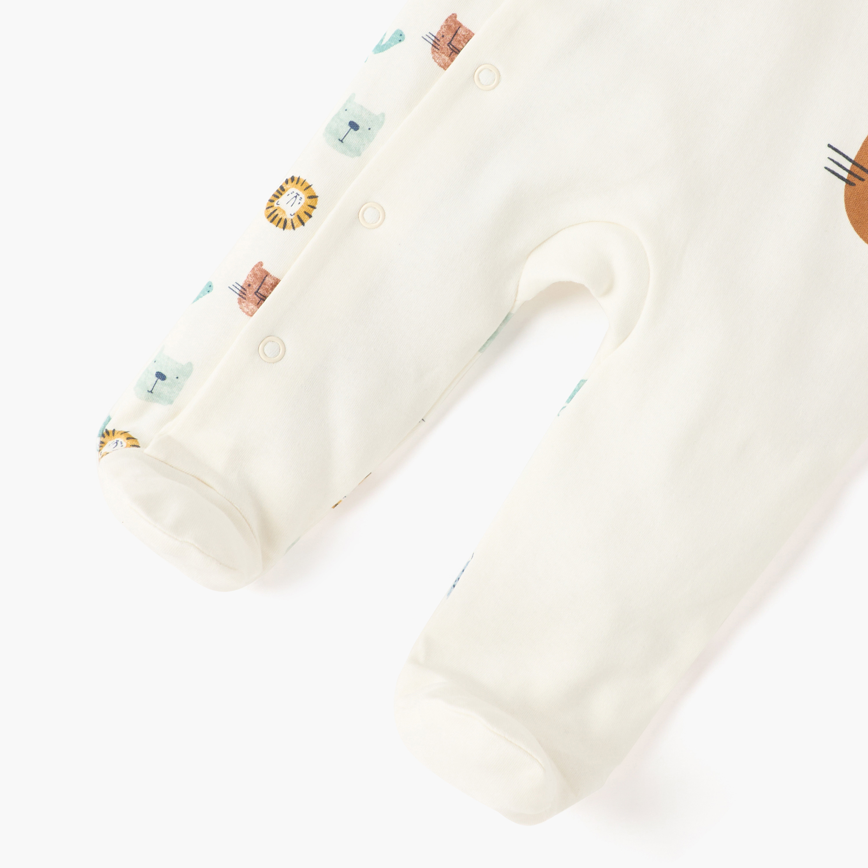 Juniors Animal Print Closed Feet Sleepsuit with Long Sleeves-baby-boys-clothing-nightwear-sleepsuits-image-4