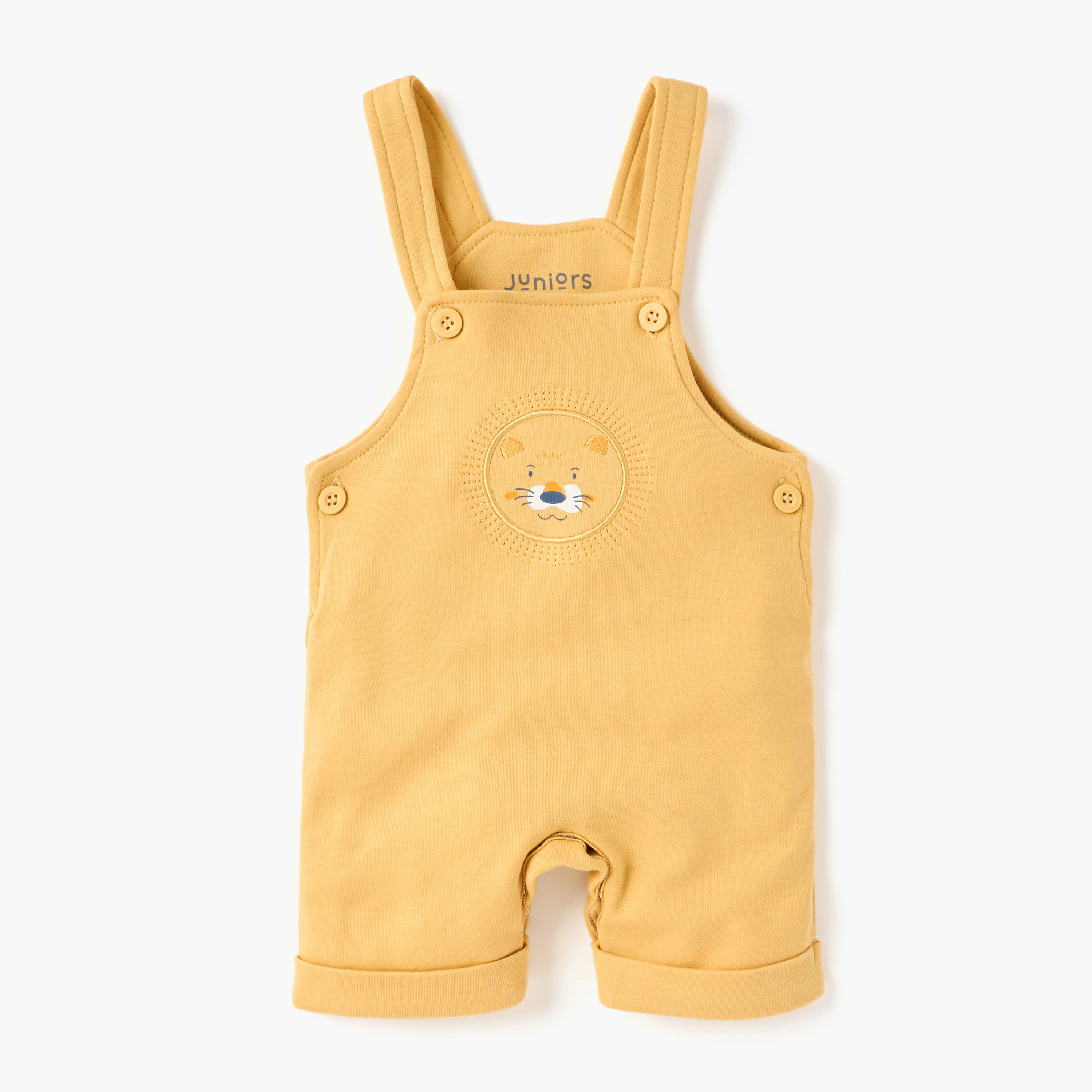 Juniors Animal Print T-shirt and Dungaree Set-baby-boys-clothing-rompers-image-2