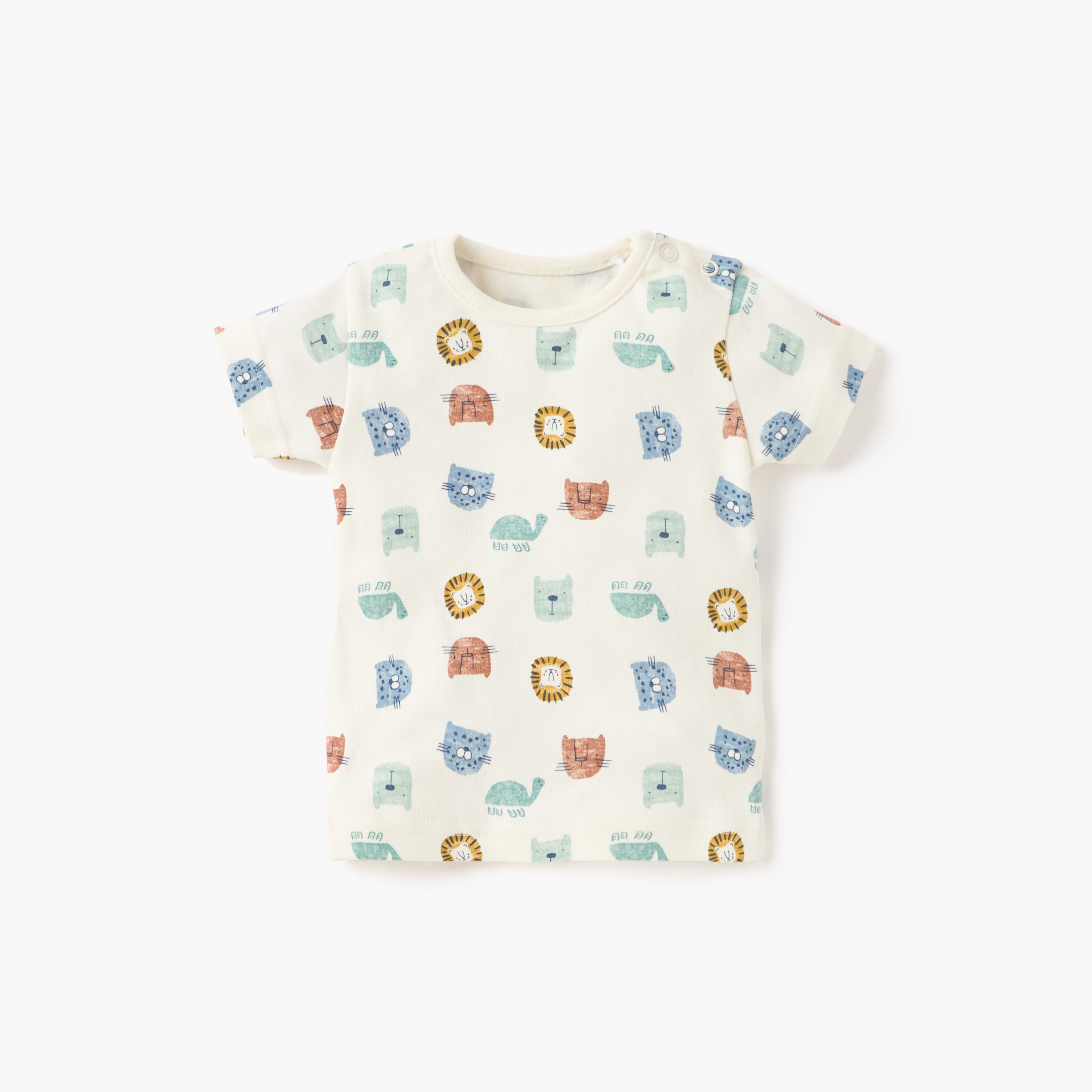 Juniors Animal Print T-shirt and Dungaree Set-baby-boys-clothing-rompers-image-3