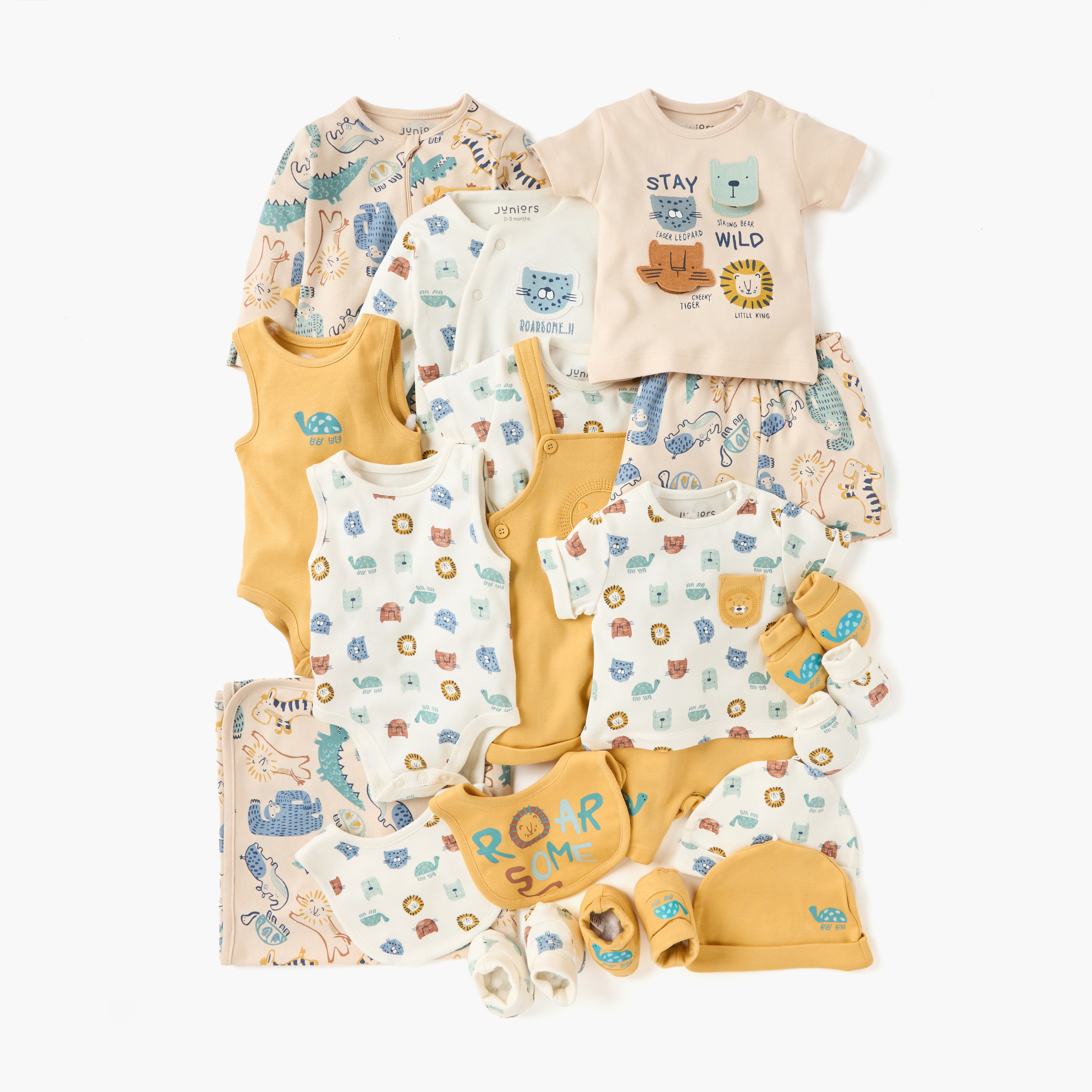 Juniors Animal Print T-shirt and Dungaree Set-baby-boys-clothing-rompers-image-6