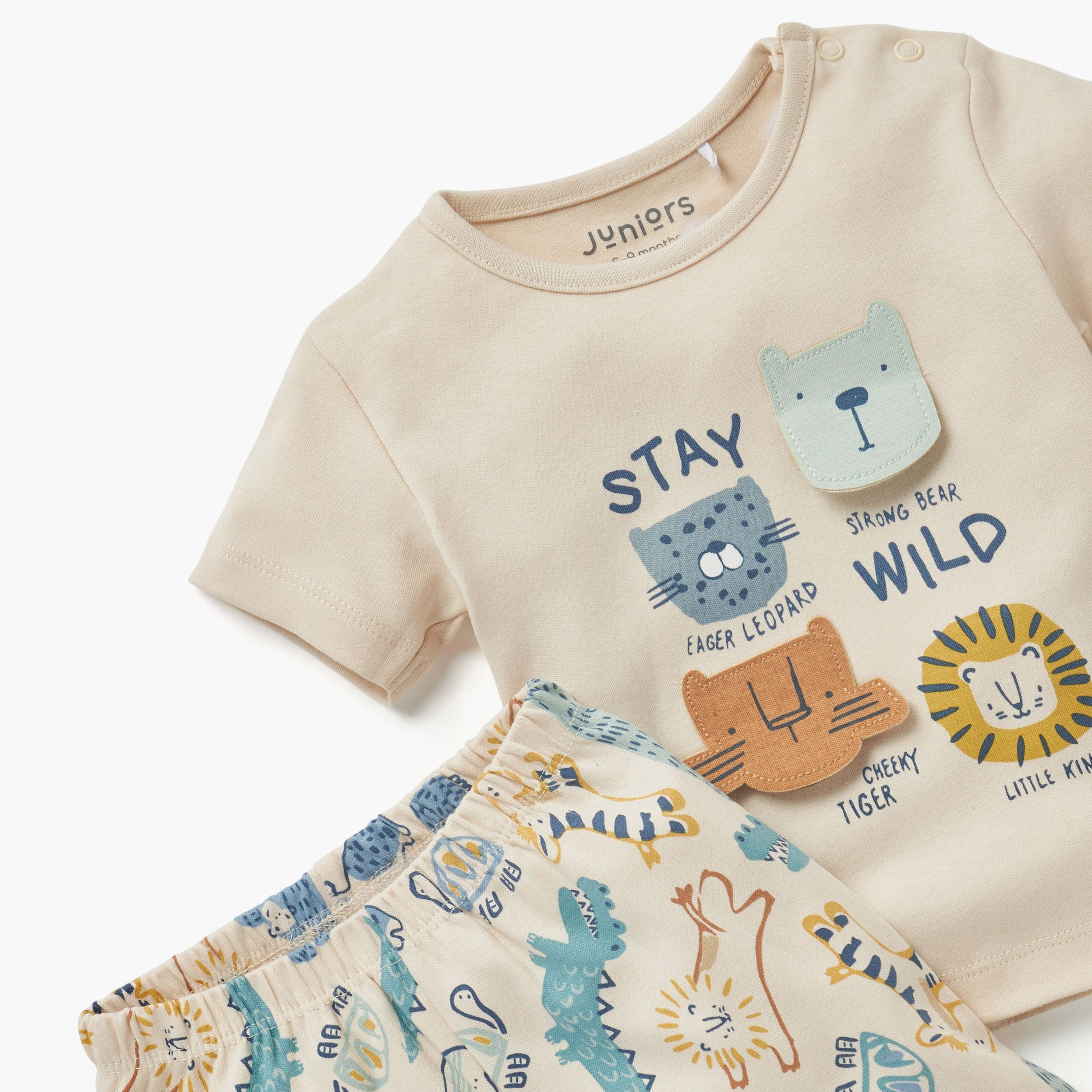 طقم شورت وتيشيرت بطبعات من جونيورز-baby-boys-clothing-setsandcoords-image-4