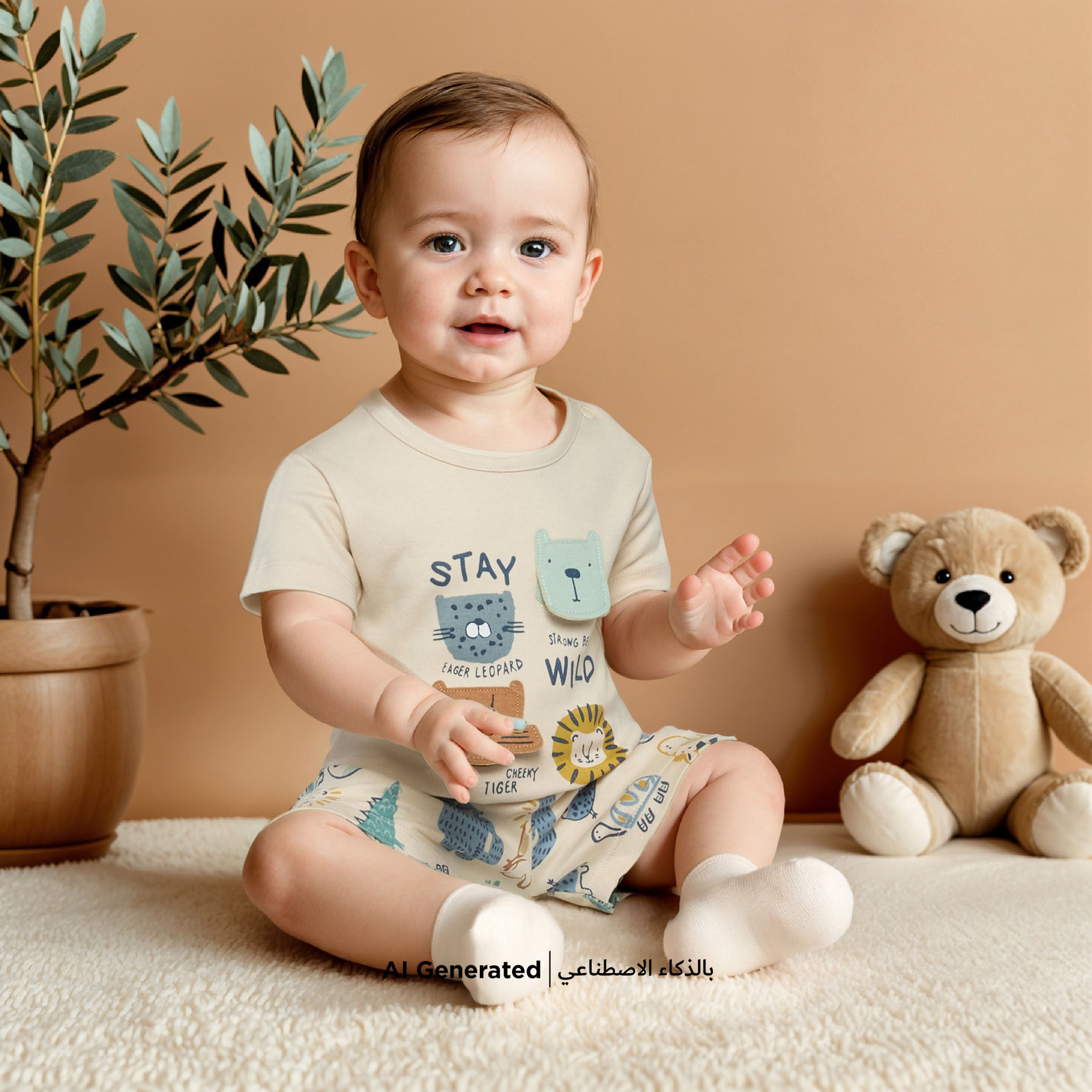 طقم شورت وتيشيرت بطبعات من جونيورز-baby-boys-clothing-setsandcoords-image-6