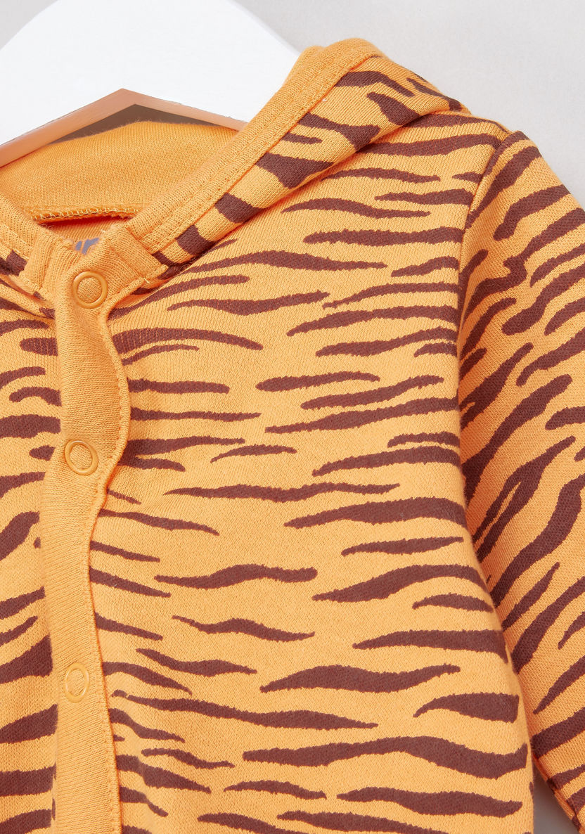 Juniors Tiger Printed Closed Feet Sleepsuit-Sleepsuits-image-1