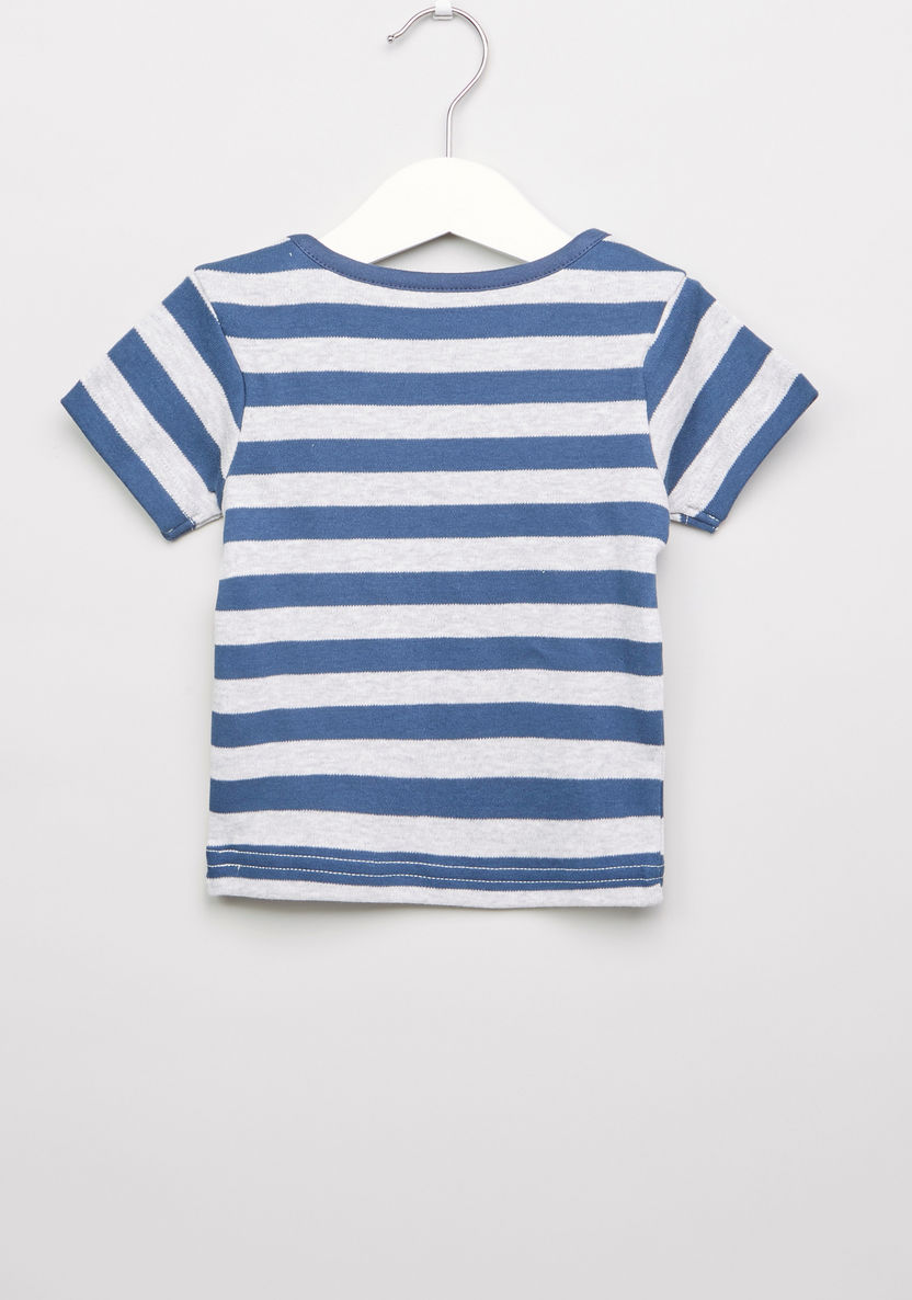 Juniors Printed Round Neck T-shirt - Set of 2-T Shirts-image-5