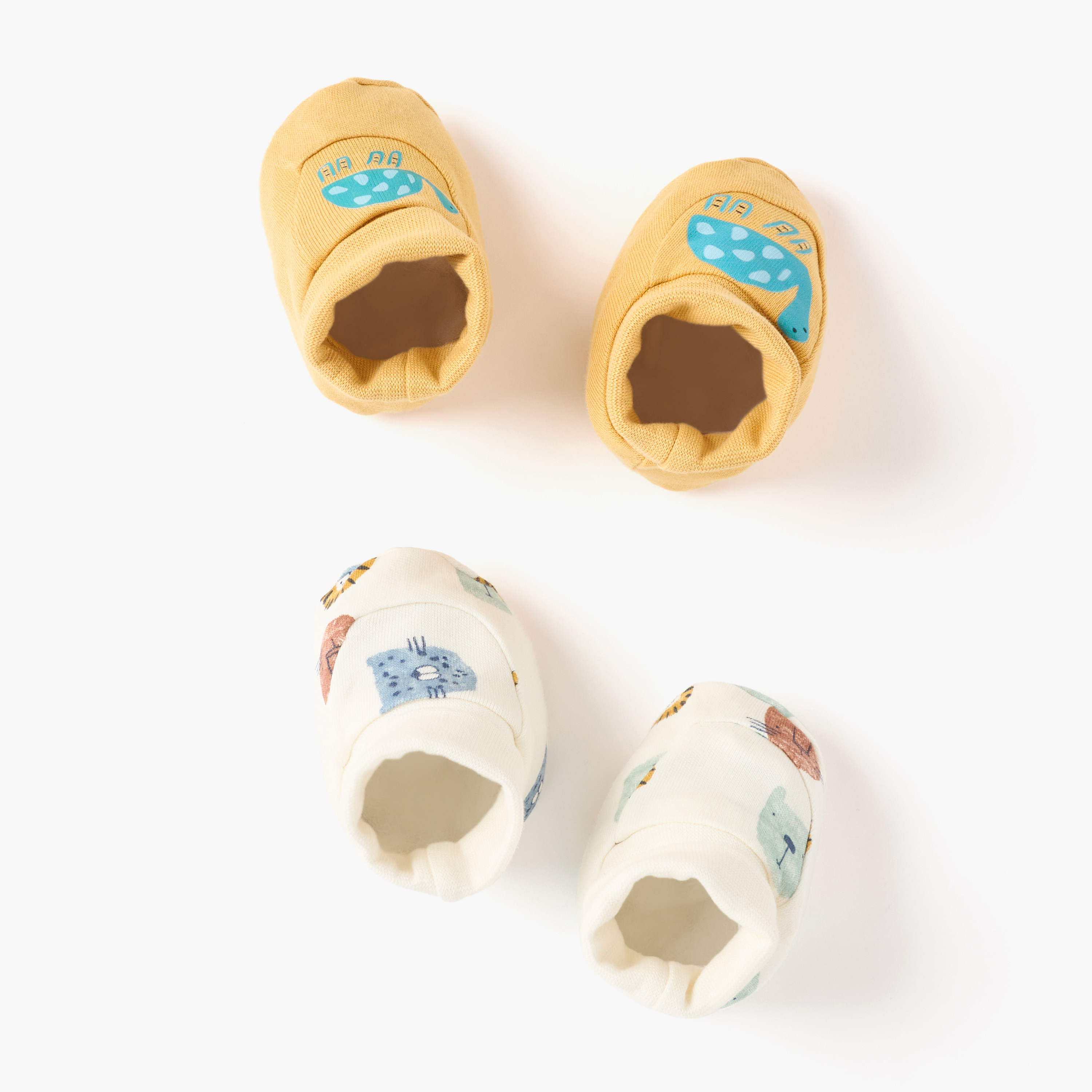 Juniors Animal Print Booties - Set of 2-baby-boys-shoes-booties-image-2