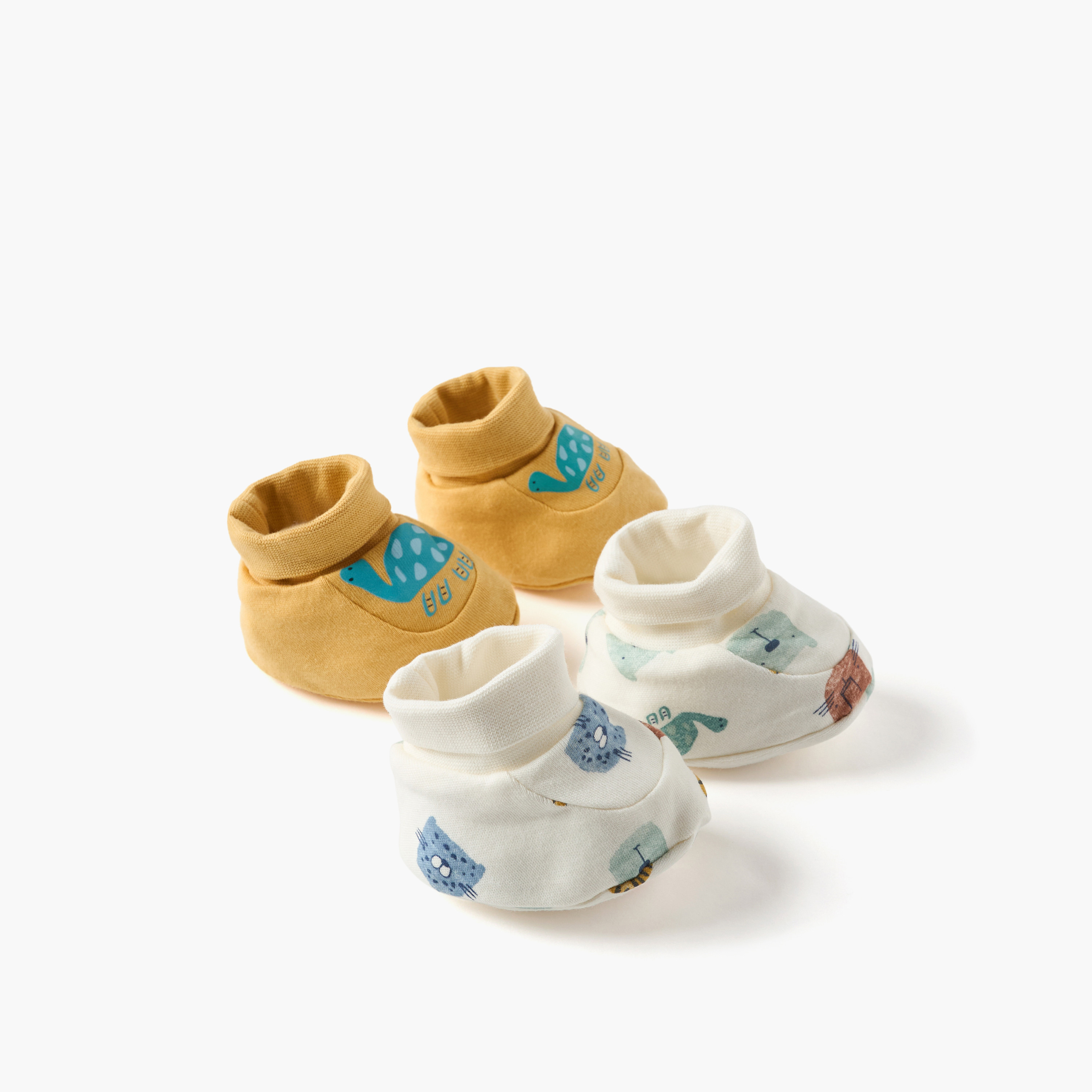 Juniors Animal Print Booties - Set of 2-baby-boys-shoes-booties-image-3