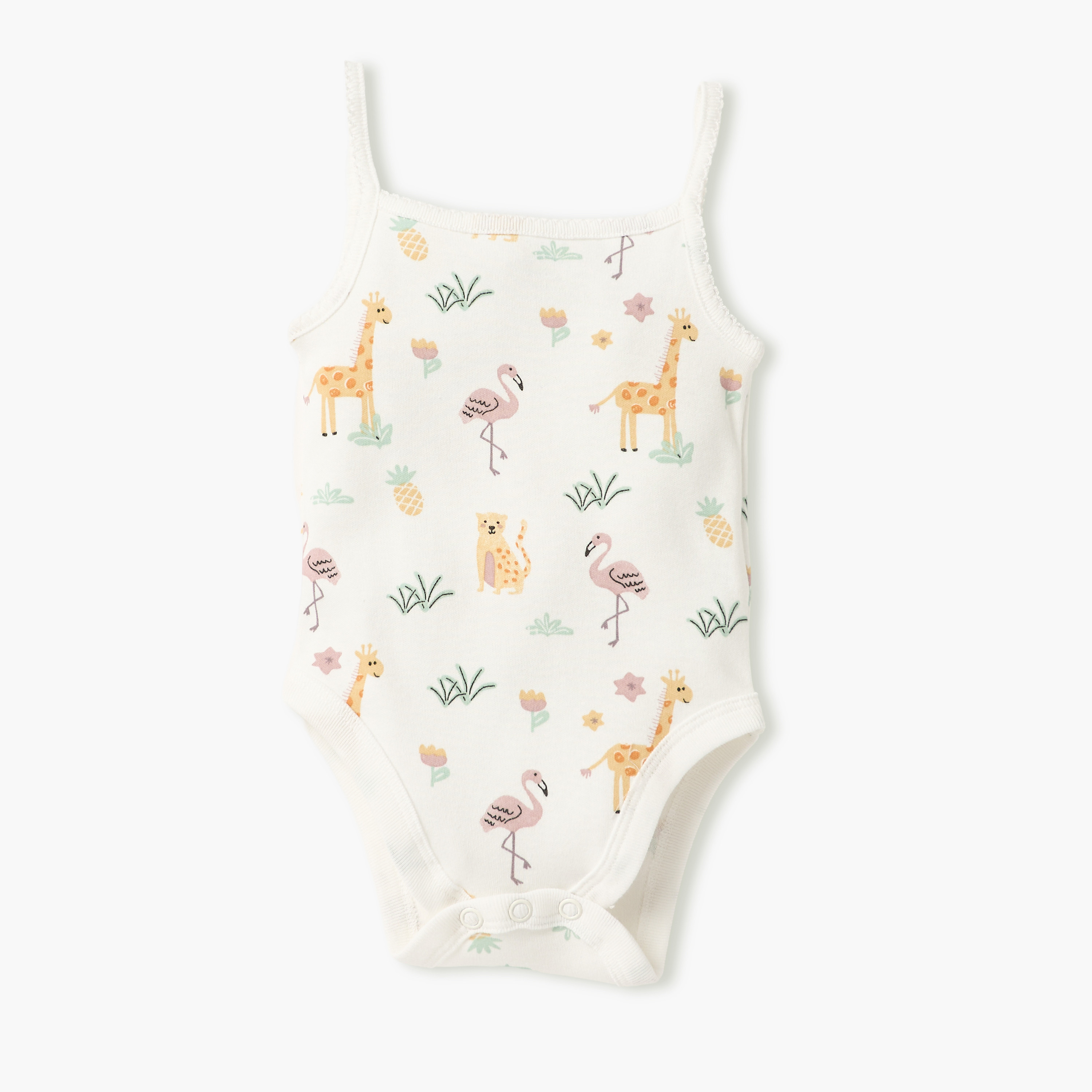 Juniors Printed Sleeveless Bodysuit - Set of 2-baby-girls-clothing-bodysuits-image-3