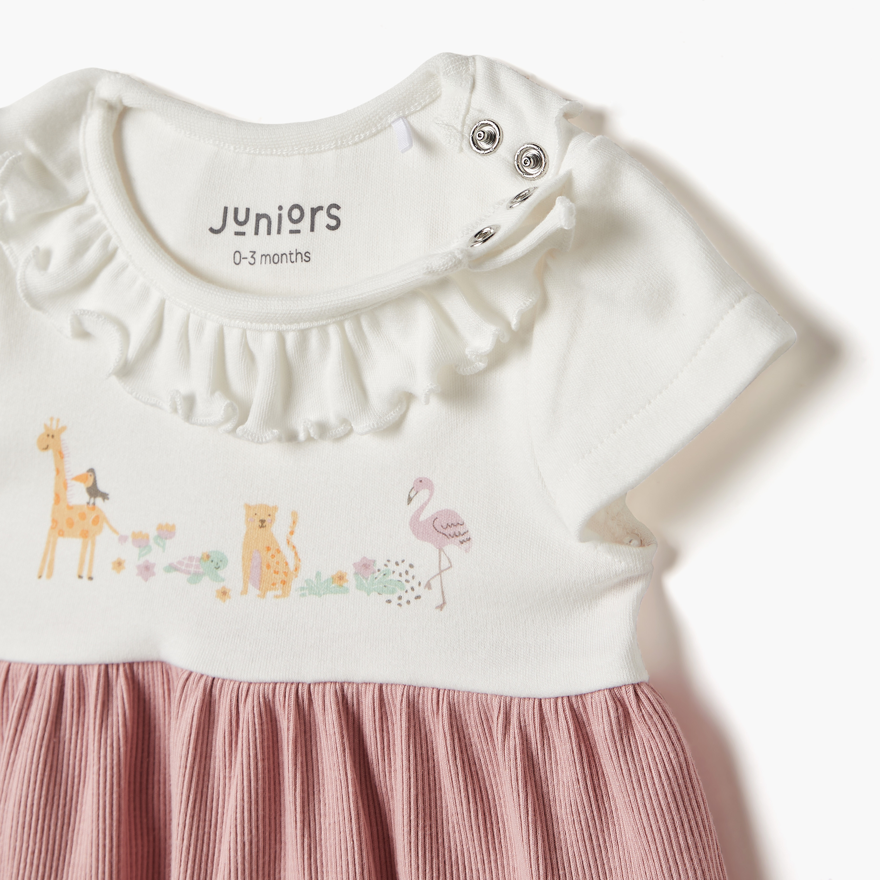 فستان إيه لاين بأكمام قصيرة وطبعات حيوانات من جونيورز-baby-girls-clothing-dressesandjumpsuits-image-3