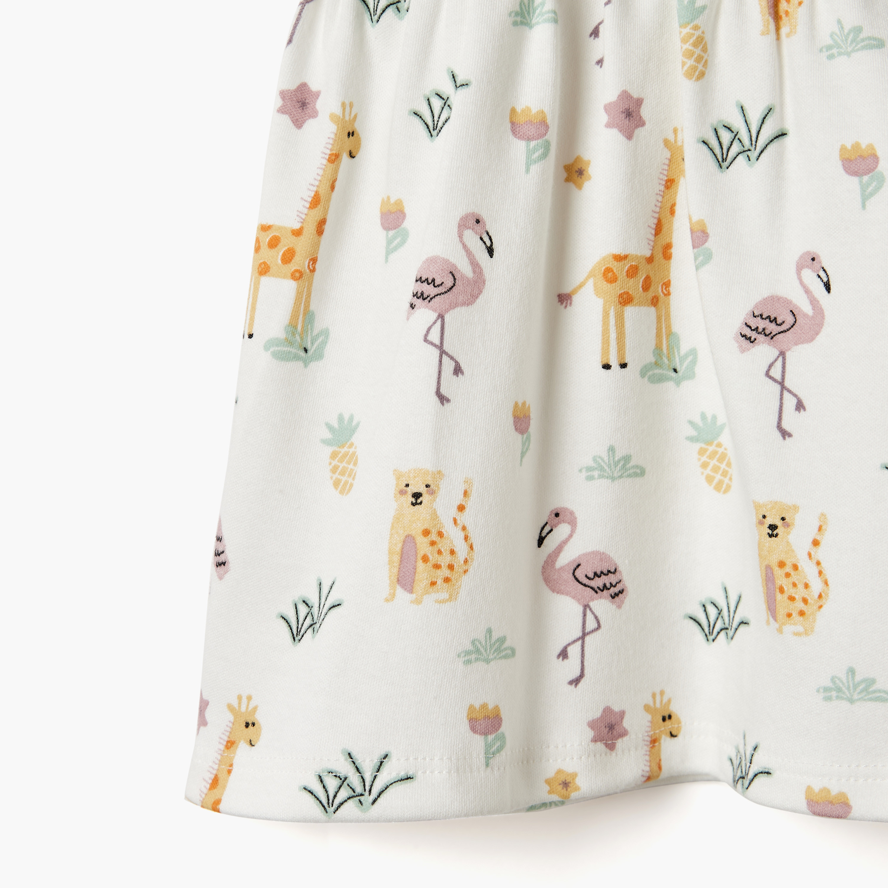 Juniors Printed A-Line Dress with Short Sleeves-baby-girls-clothing-dressesandjumpsuits-image-4