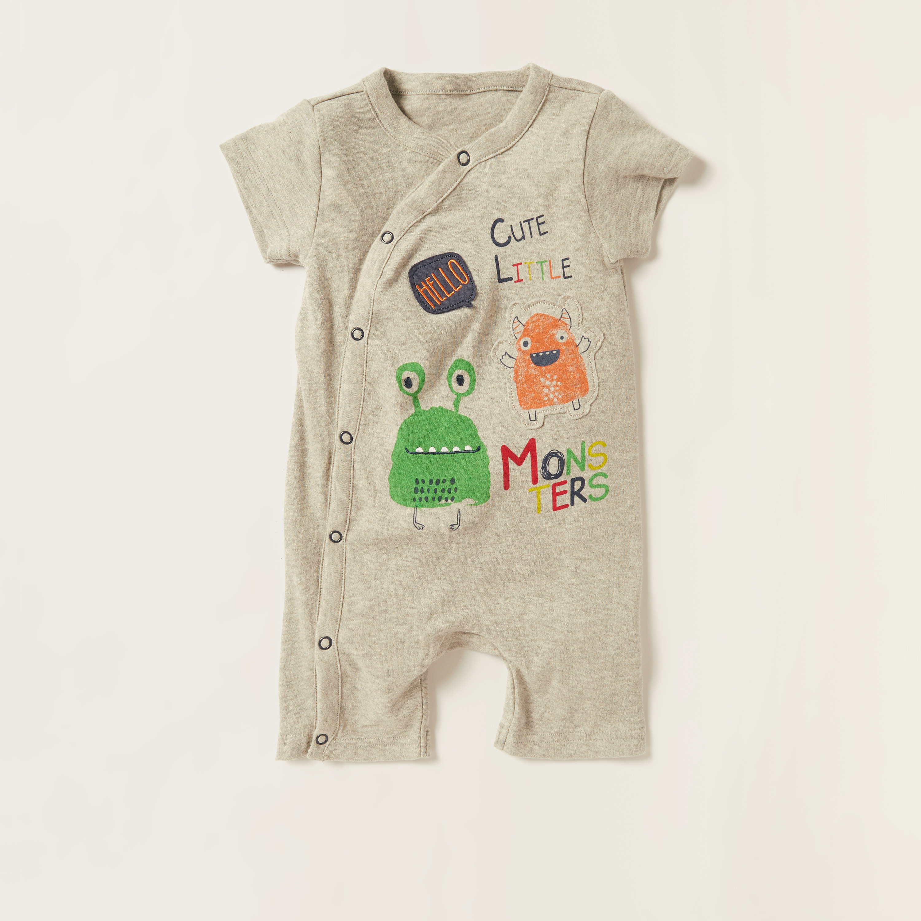 Juniors Printed Cap Sleeves Romper - Set of 2-baby-boys-clothing-multipacks-image-4