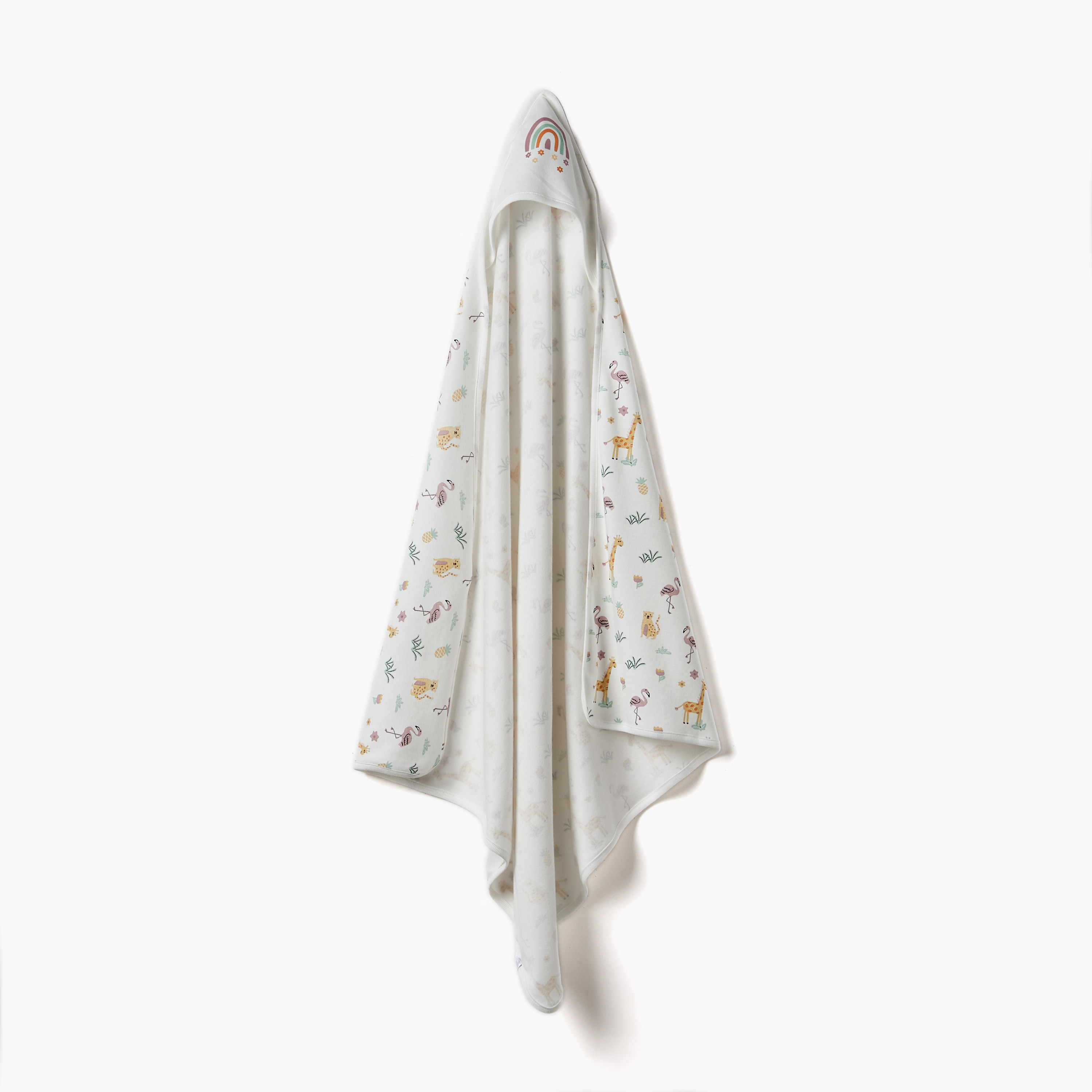 Juniors All-Over Print Hooded Receiving Blanket-baby-nursery-blanketsandswaddles-receivingblankets-image-1