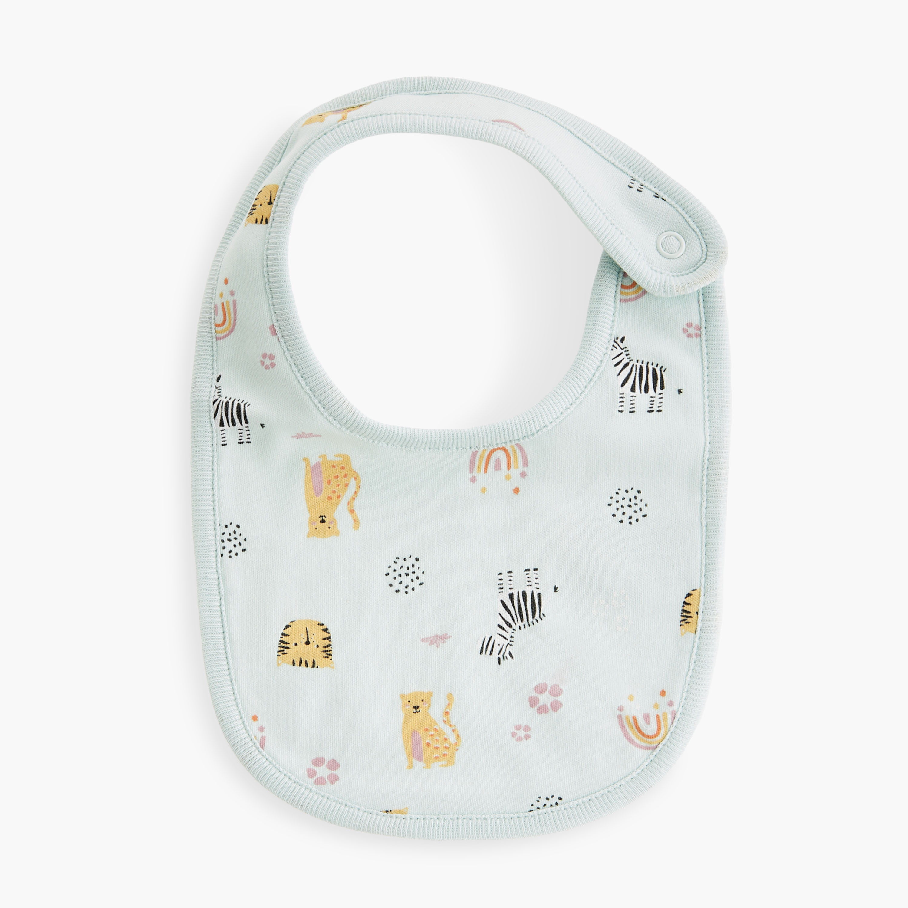 Juniors Animal Print Bib with Button Closure - Set of 2-baby-feeding-bibs-image-3