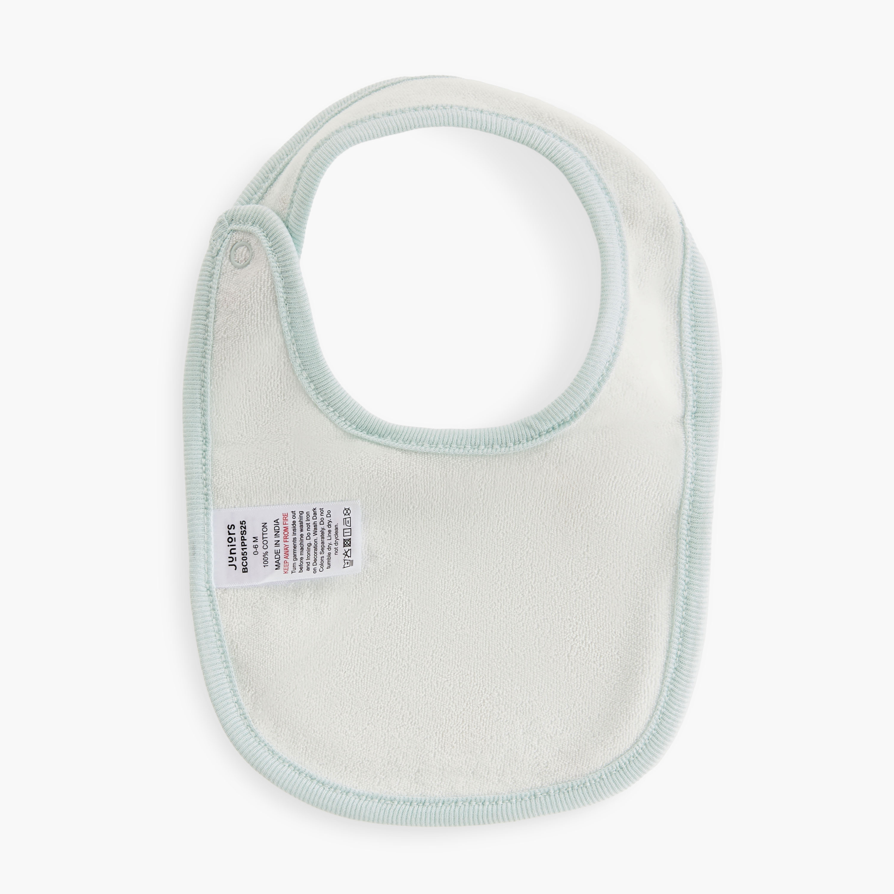 Juniors Animal Print Bib with Button Closure - Set of 2-baby-feeding-bibs-image-4