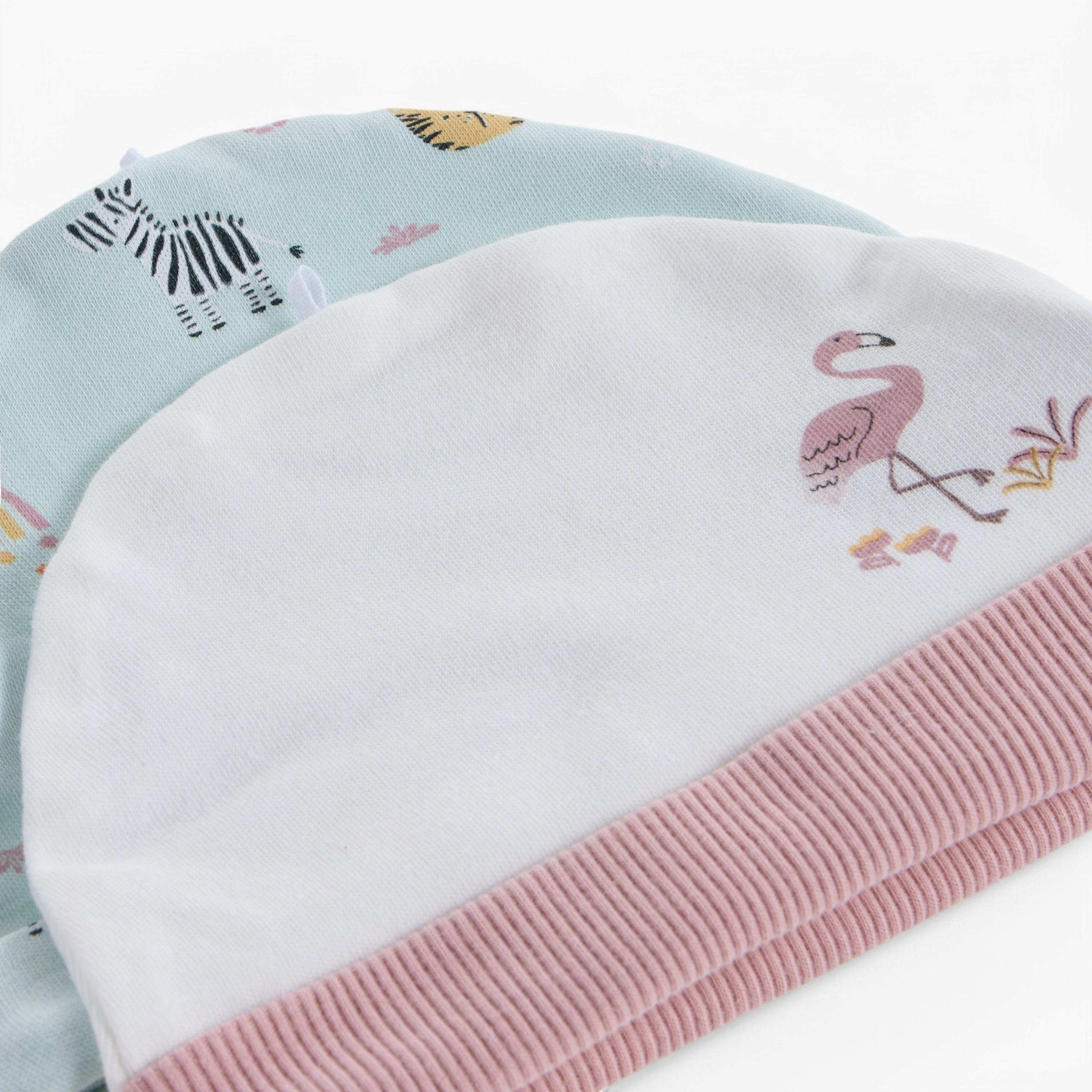 Juniors Animal Print Cap - Set of 2-baby-girls-accessories-caps-image-6