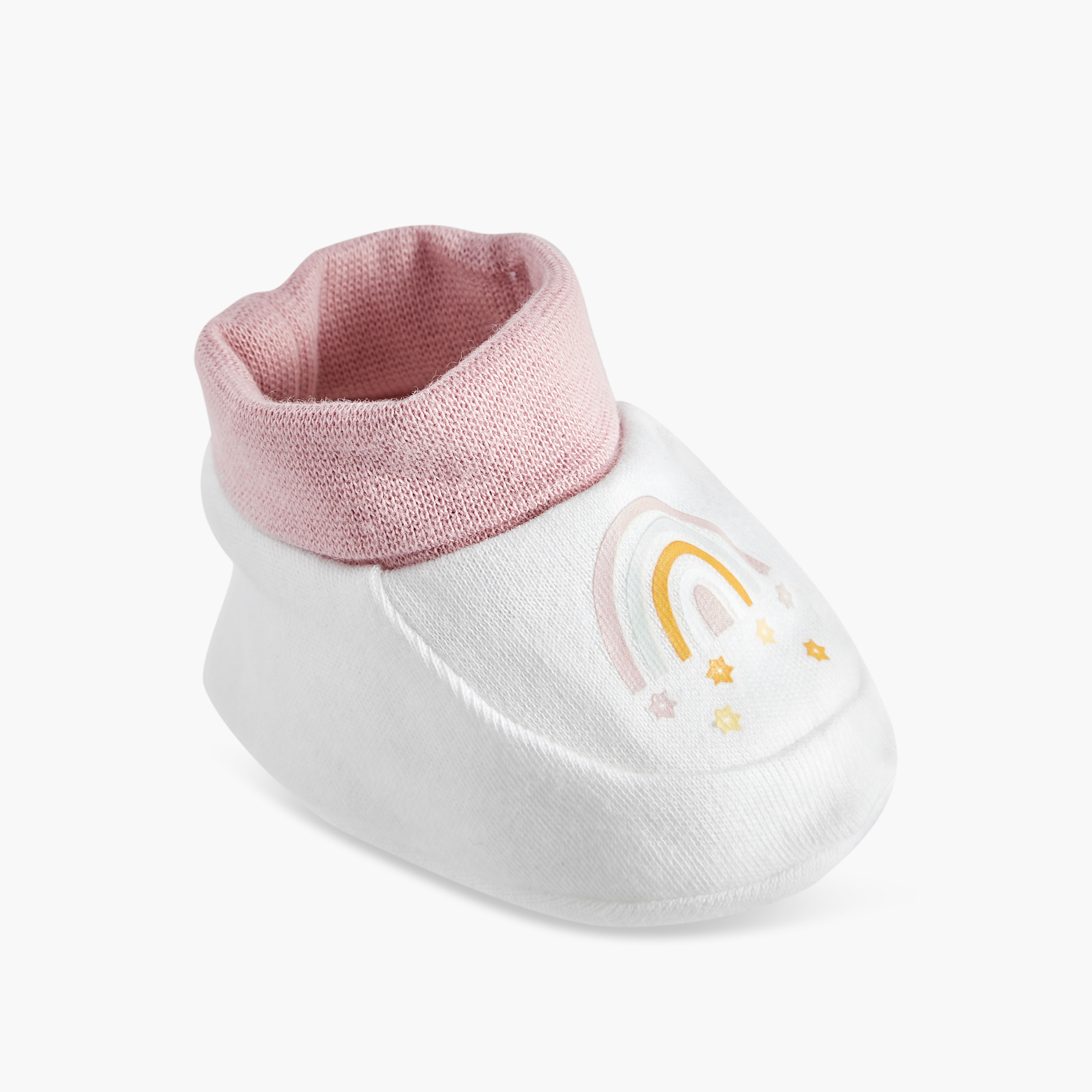 Juniors Printed Slip-On Booties - Set of 2-baby-girls-shoes-booties-image-8