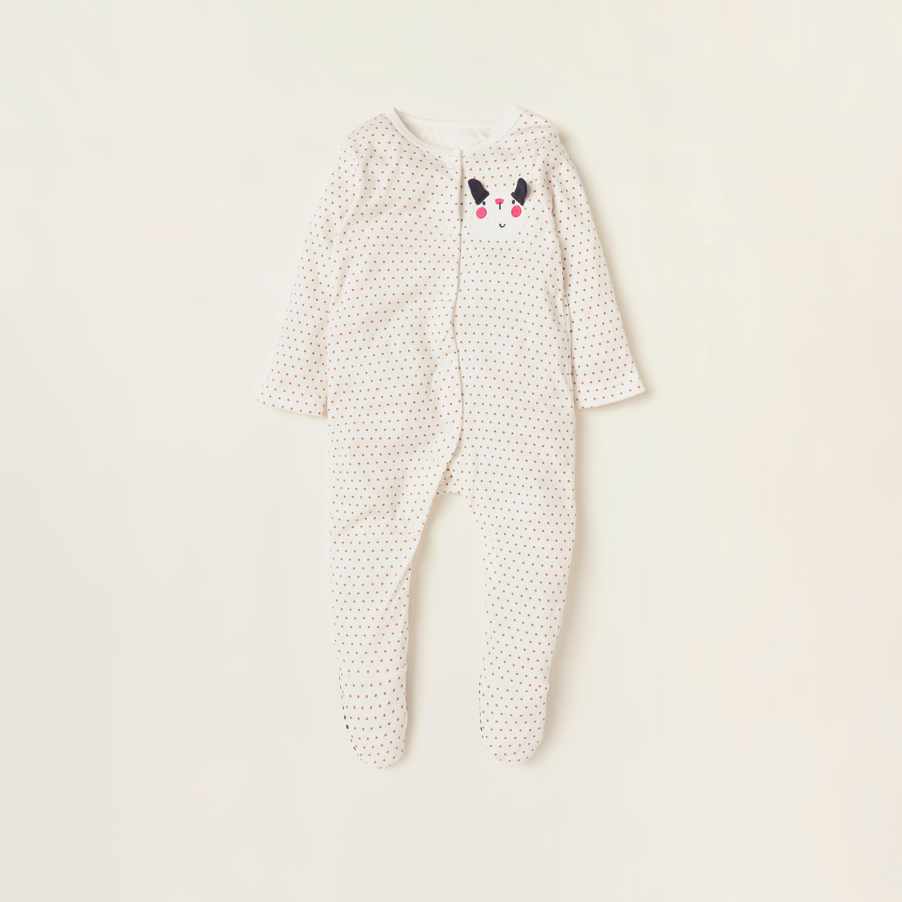 بدلات نوم بطبعات وياقة مستديرة من جونيورز - طقم من 3 قطع-baby-girls-clothing-nightwear-sleepsuits-image-4