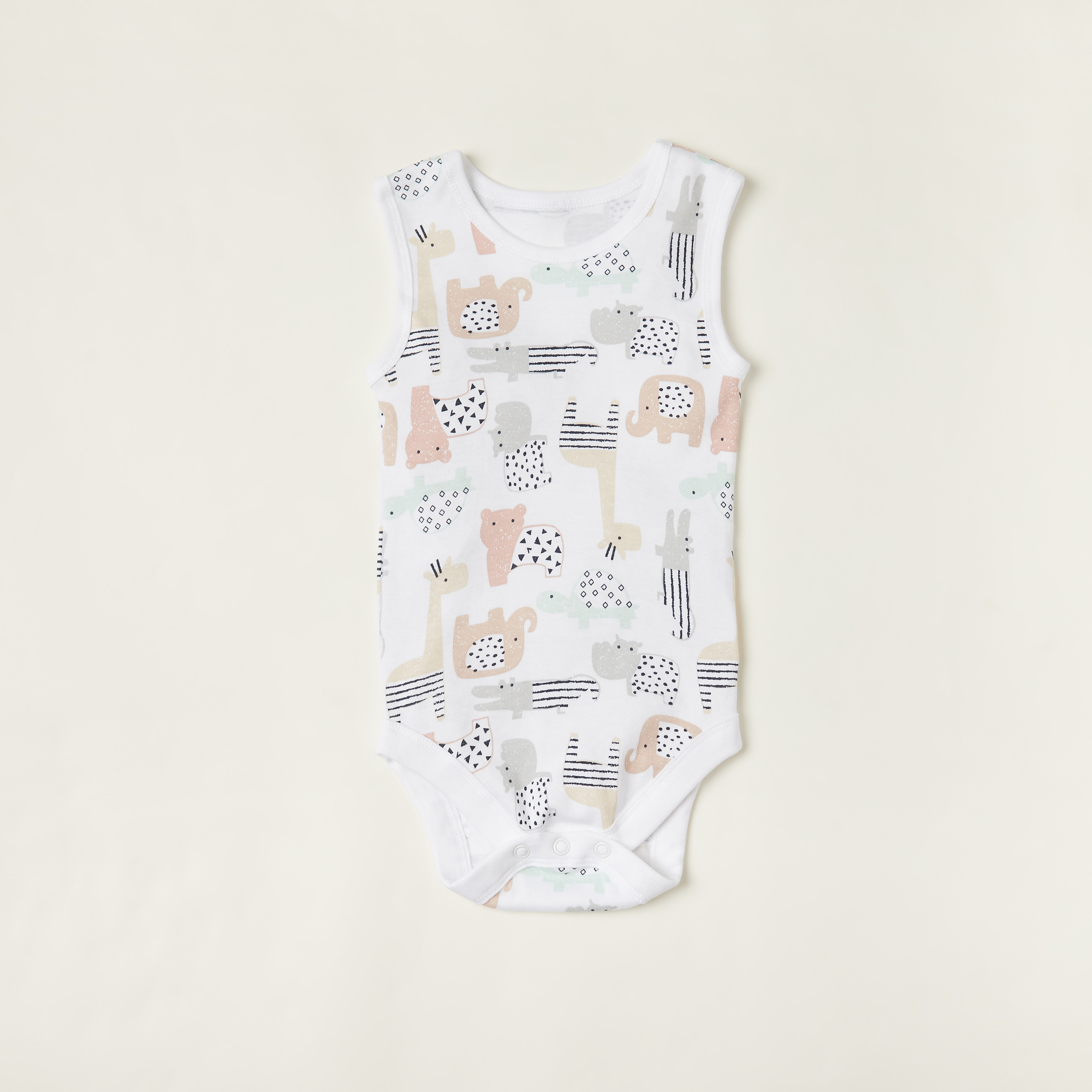 بودي سوت دون أكمام بطبعات من جونيورز - طقم من 5 قطع-baby-girls-clothing-bodysuits-image-4