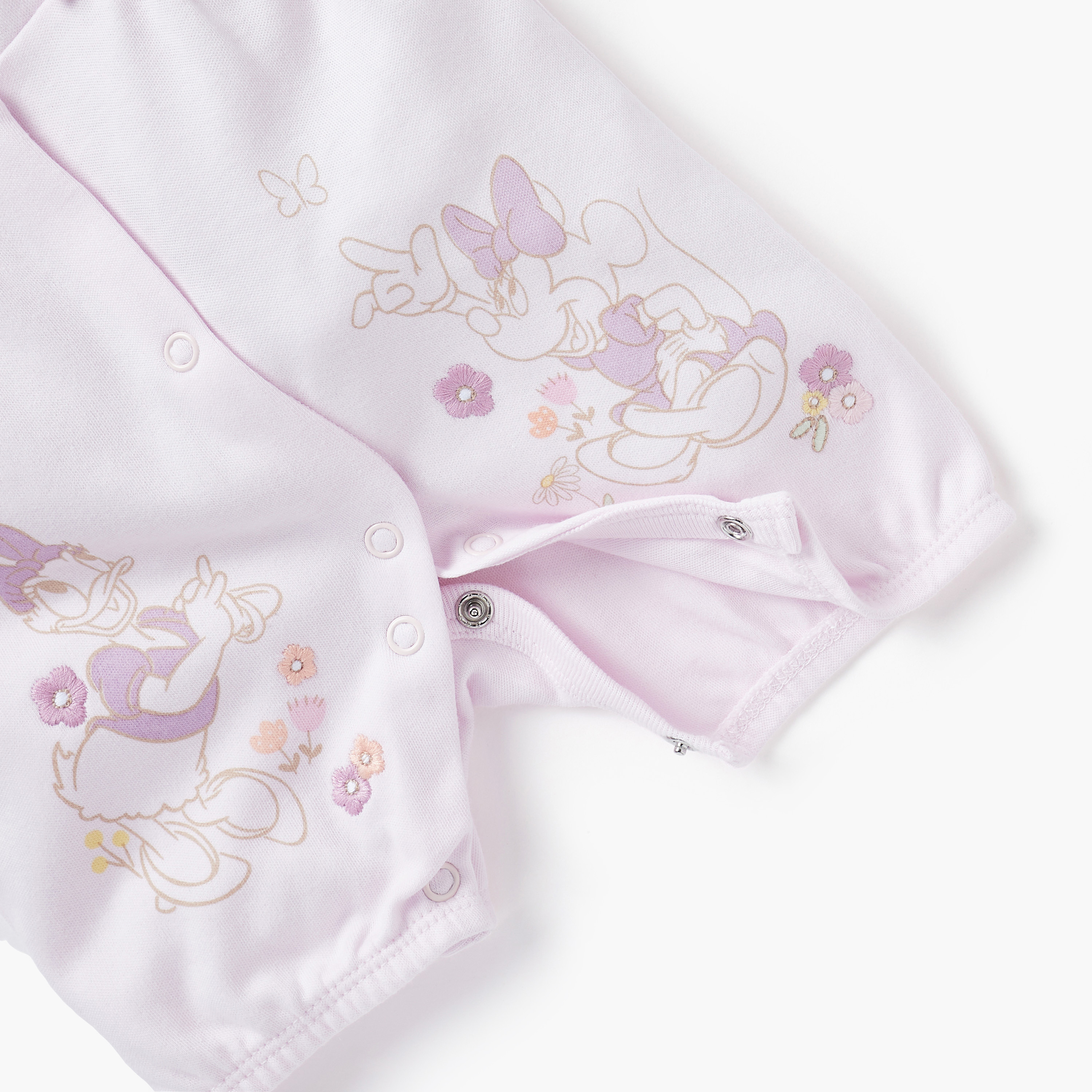 Disney Daisy Duck and Minnie Mouse Print Sleeveless Romper-baby-girls-clothing-rompers-image-4