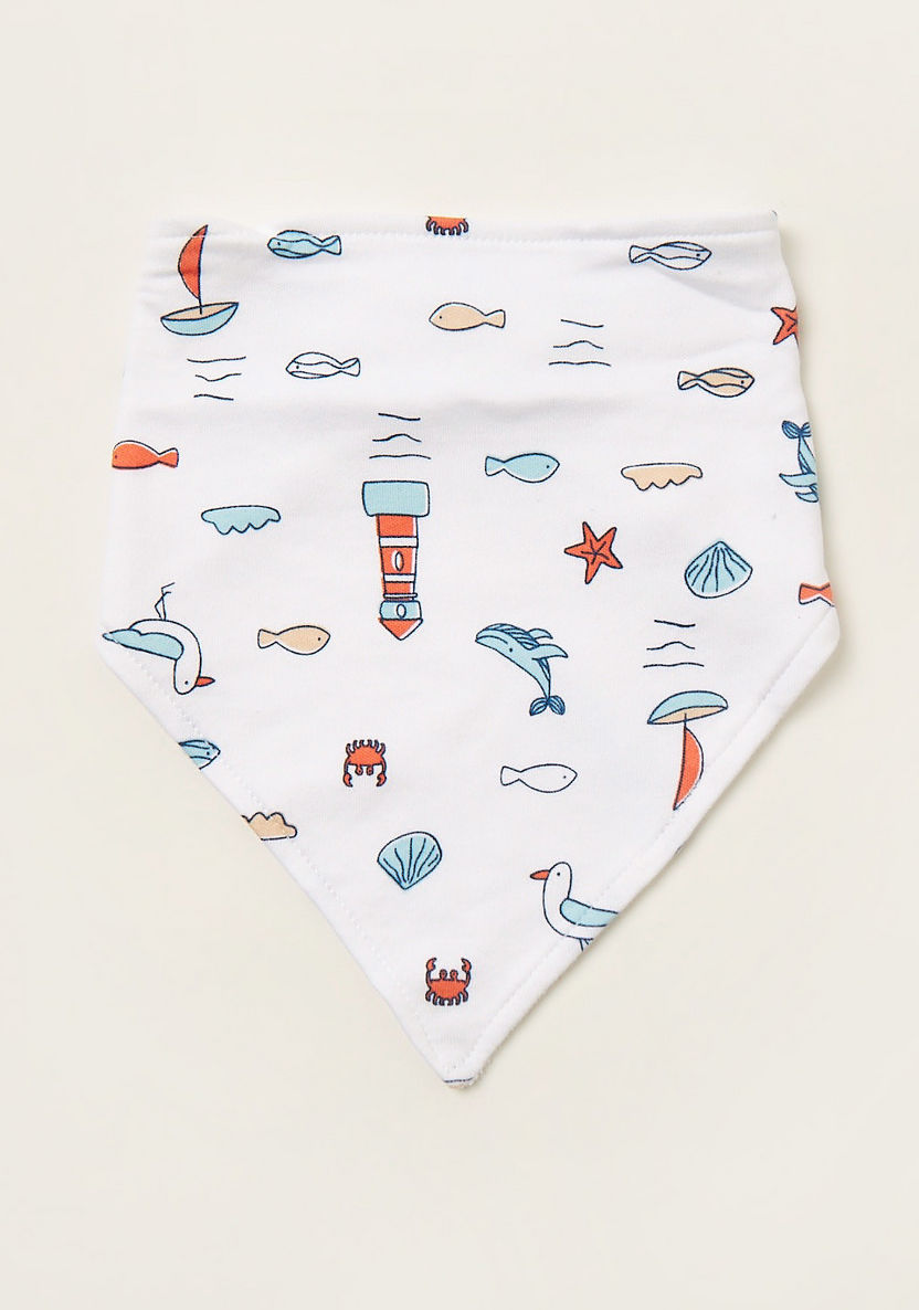 Juniors Printed Bib with Snap Button Closure - Set of 3-Bibs and Burp Cloths-image-3