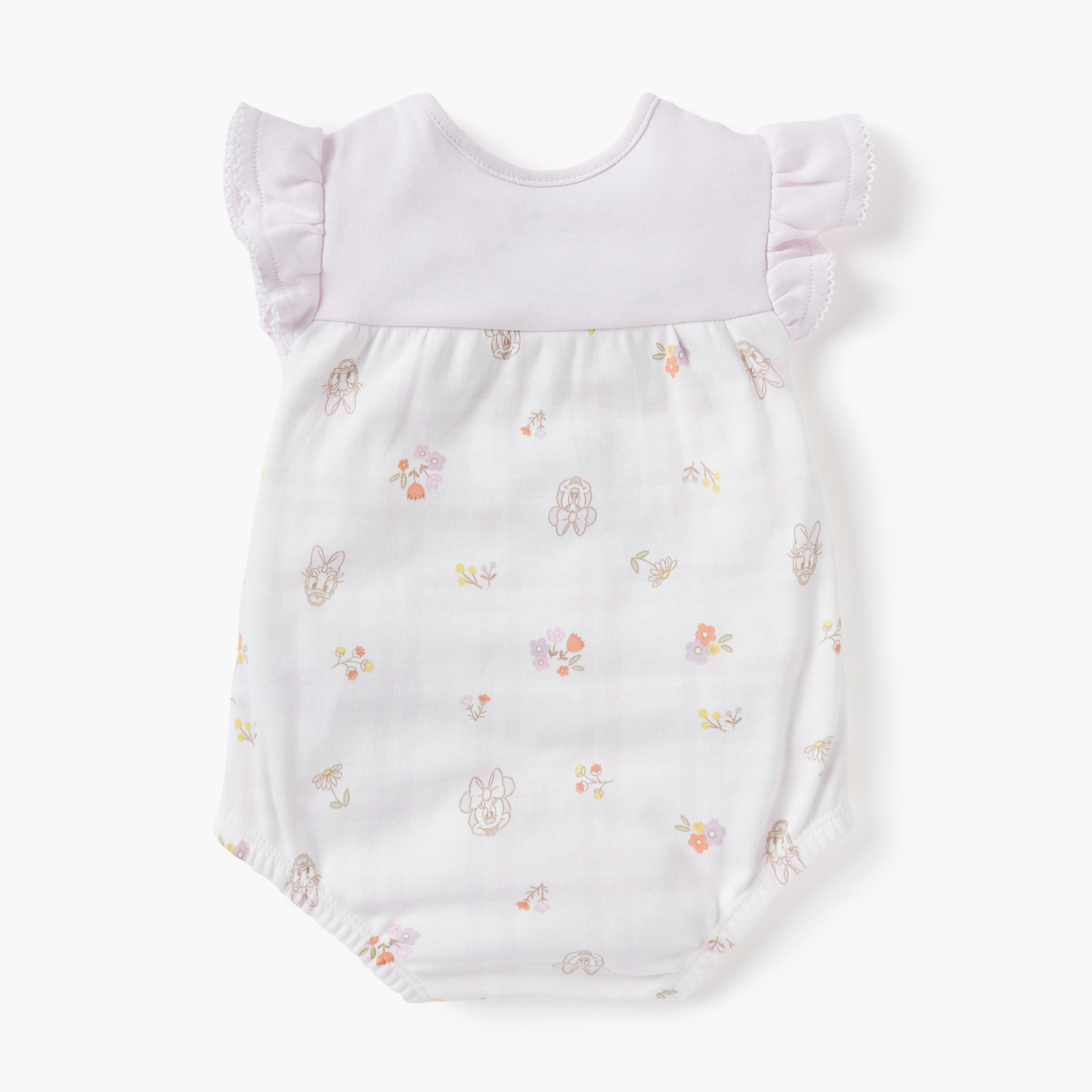 Disney Daisy Duck and Minnie Mouse Print Sleeveless Romper-baby-girls-clothing-rompers-image-2
