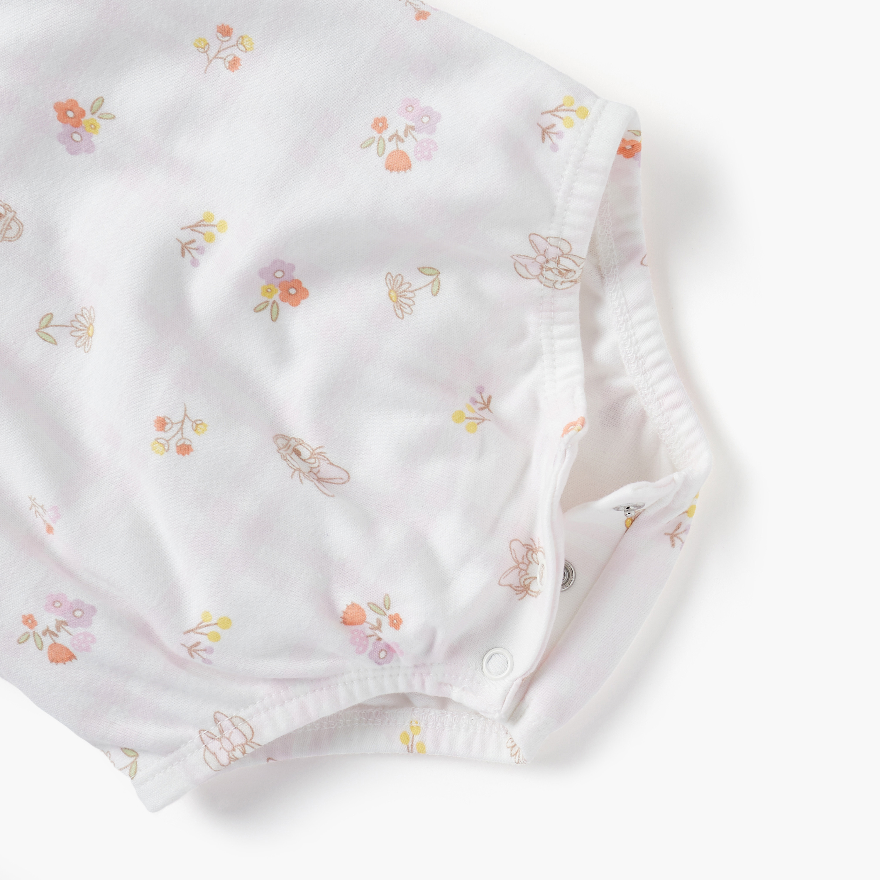 Disney Daisy Duck and Minnie Mouse Print Sleeveless Romper-baby-girls-clothing-rompers-image-4