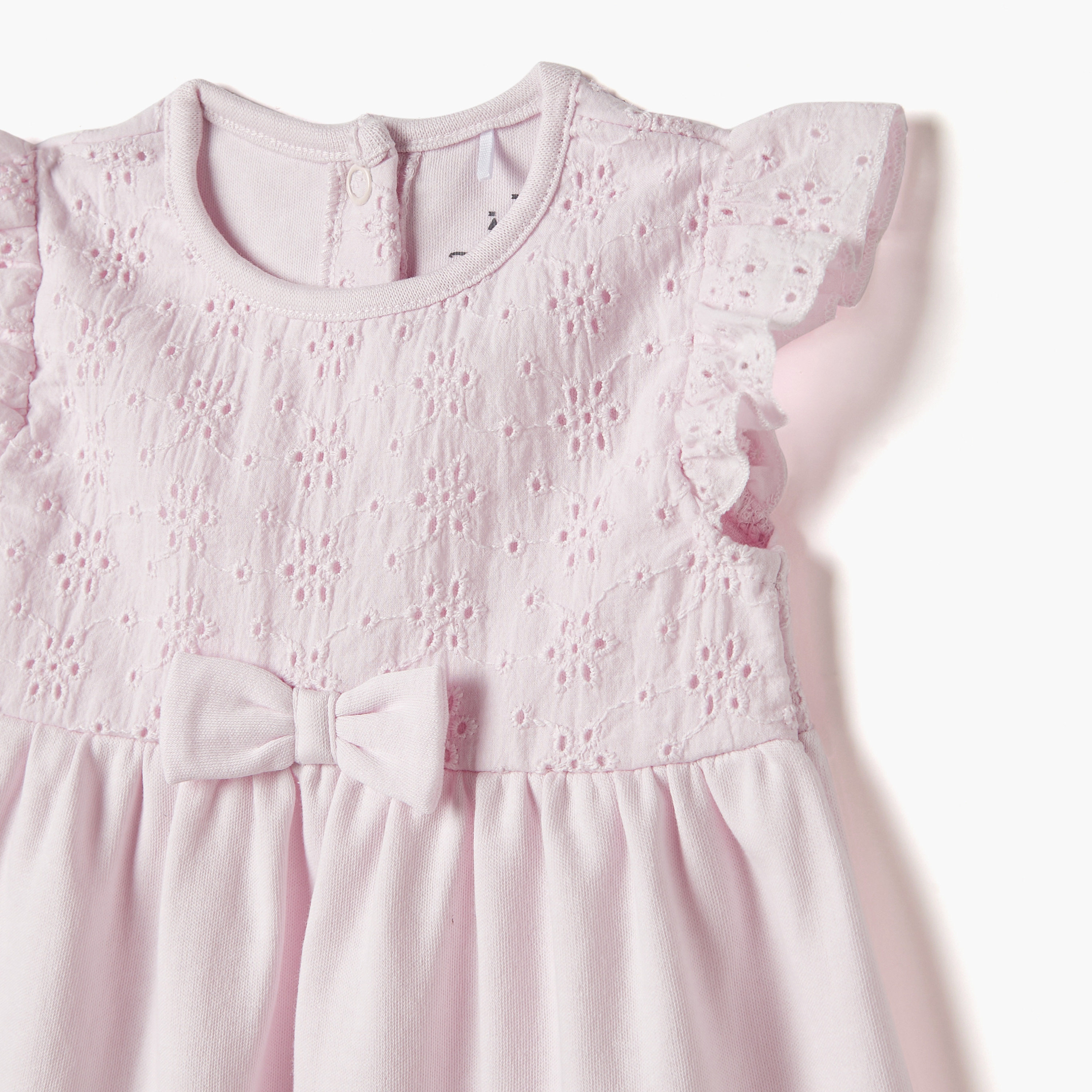 Disney Minnie Mouse and Daisy Duck Print Dress with Schiffli Detail-baby-girls-clothing-dressesandjumpsuits-image-3