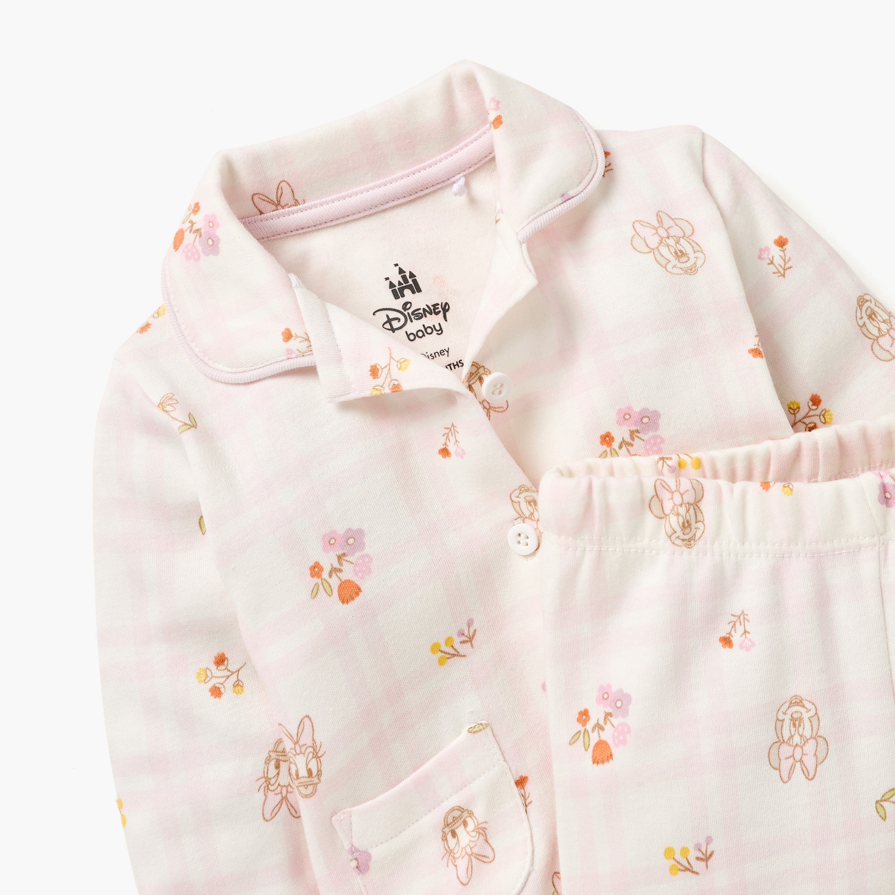 Disney Minnie Mouse and Daisy Duck Print Shirt and Pyjama Set-baby-girls-clothing-nightwear-pyjamasets-image-4