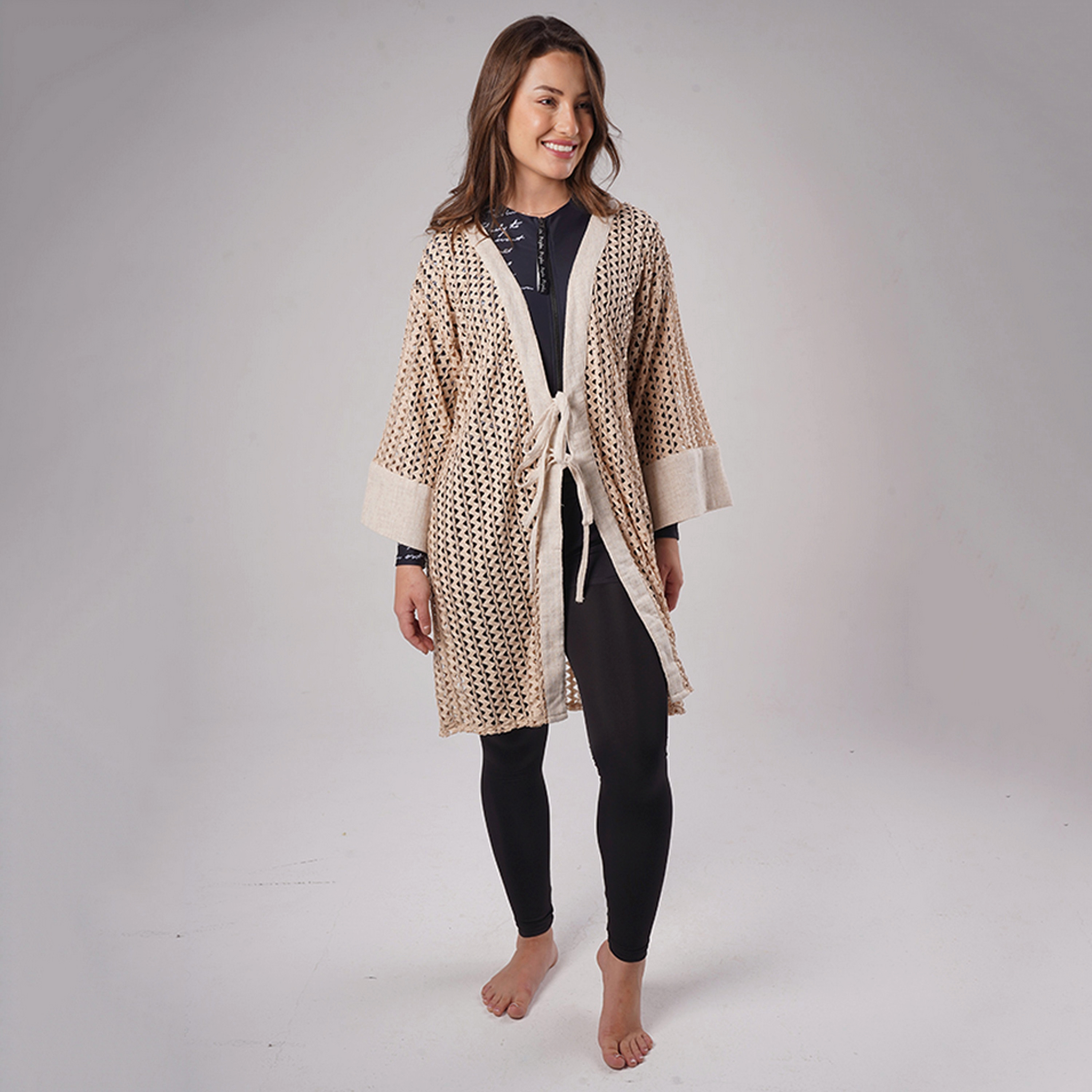 Pepla Women's Crochet Linen Cover-Up Shrug-women-clothing-swimandbeach-beachwear-image-1