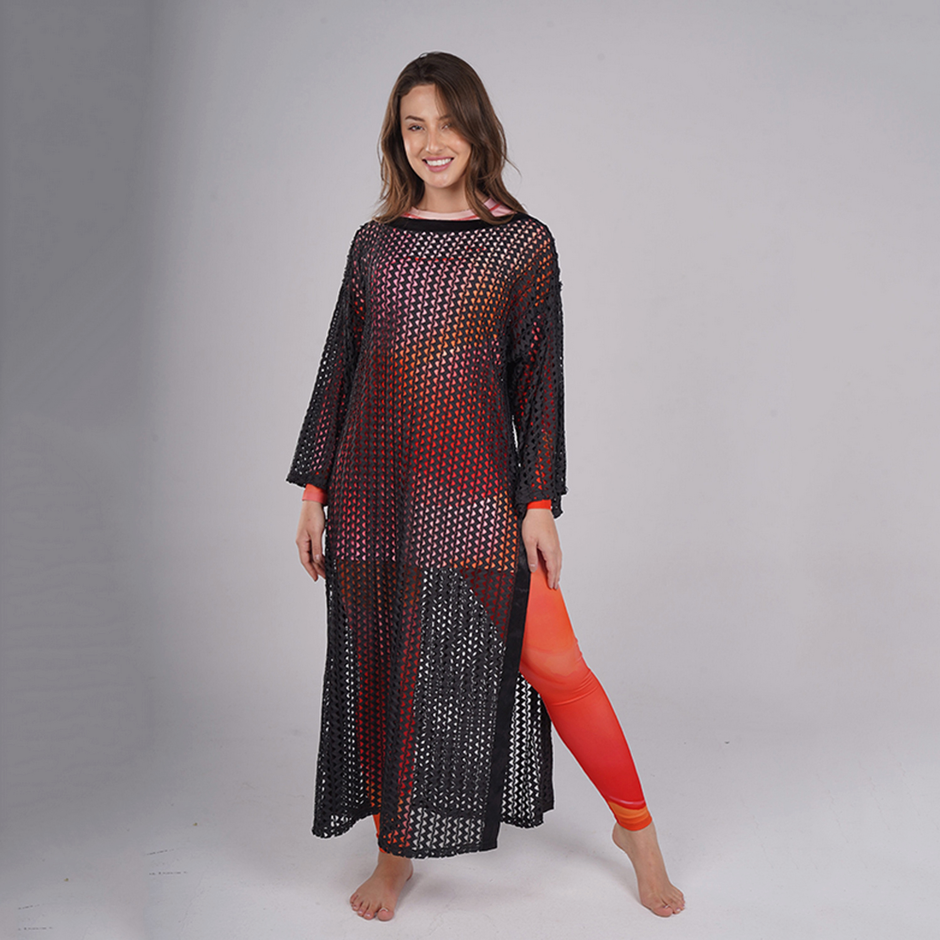 Pepla Women's Crochet Mesh Swim Cover-Up Kaftan-women-clothing-swimandbeach-beachwear-image-4