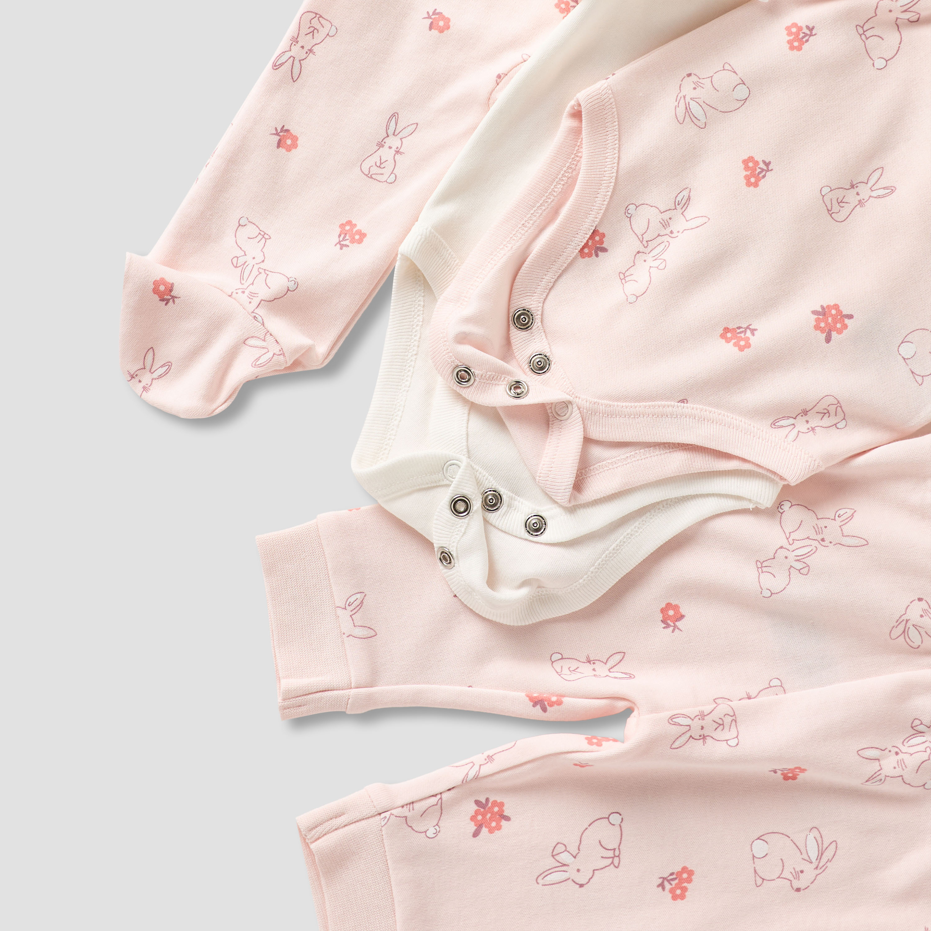 Juniors 9-Piece Boys Gift Set - Cotton - Bodysuit, Pyjamas, Beanie, Mittens, Sleepsuit - Bunny Print-baby-boys-clothing-setsandcoords-image-12
