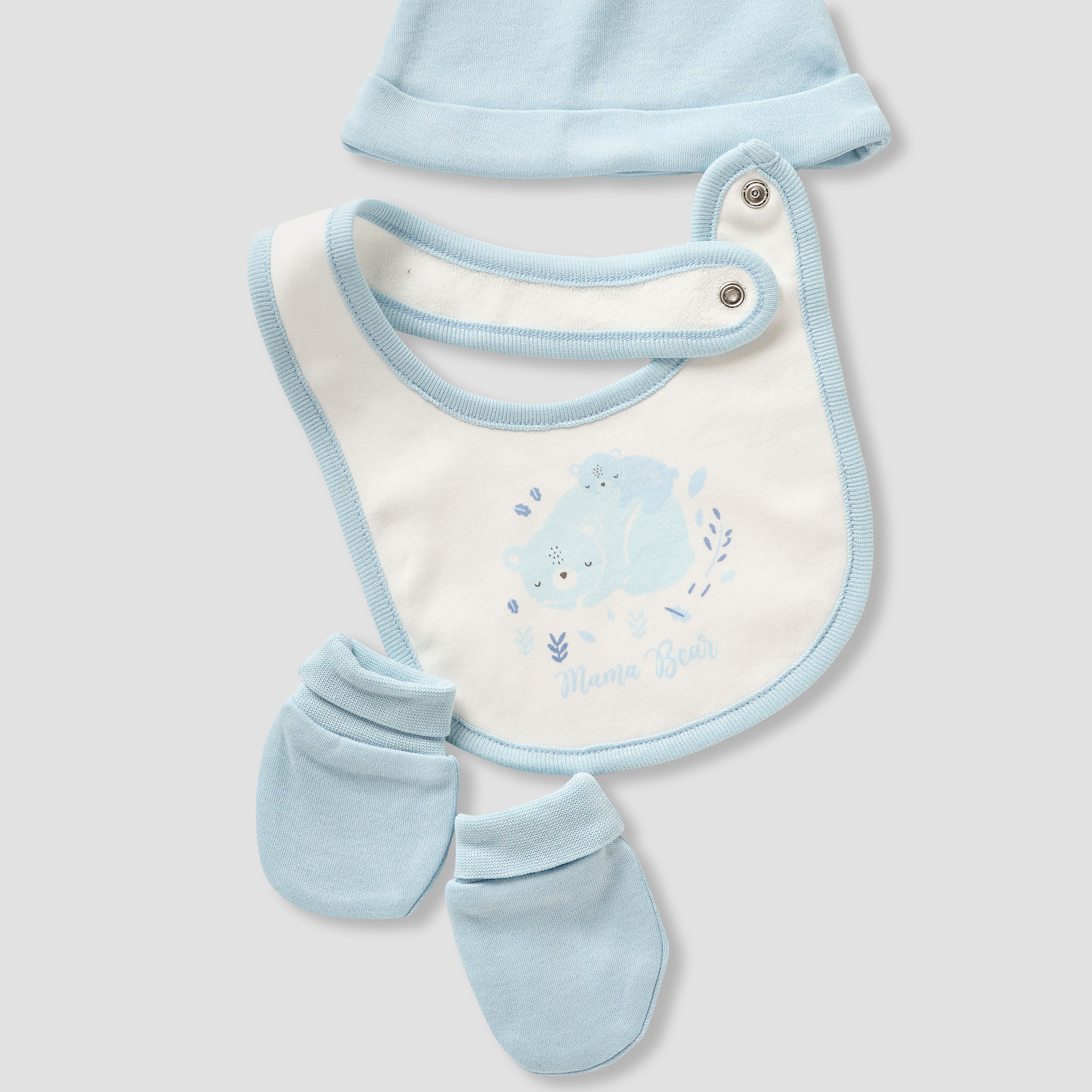 Juniors 9-Piece Boys Gift Set - Cotton - Sleepsuit, Bodysuit, Bib, Beanie, Mittens - Bear Print-baby-boys-clothing-setsandcoords-image-13