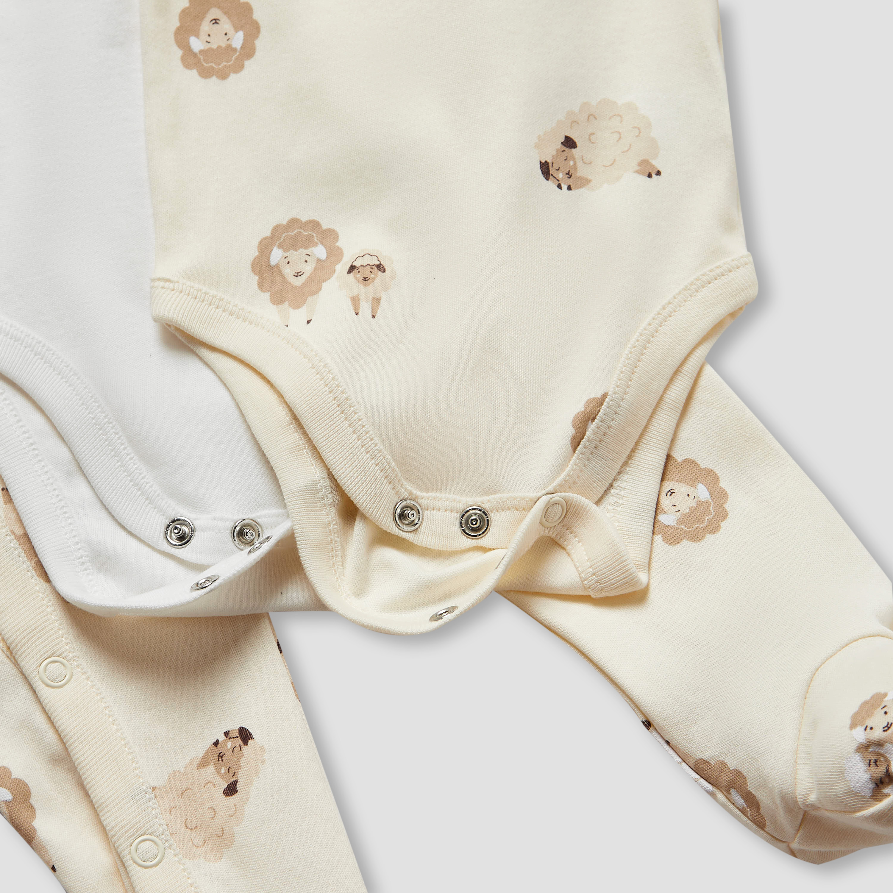 Juniors 9-Piece Girls Gift Set - Cotton - Sleepsuit, Bodysuit, T-shirt, Pyjama - Sheep Print-baby-girls-clothing-setsandcoords-image-13