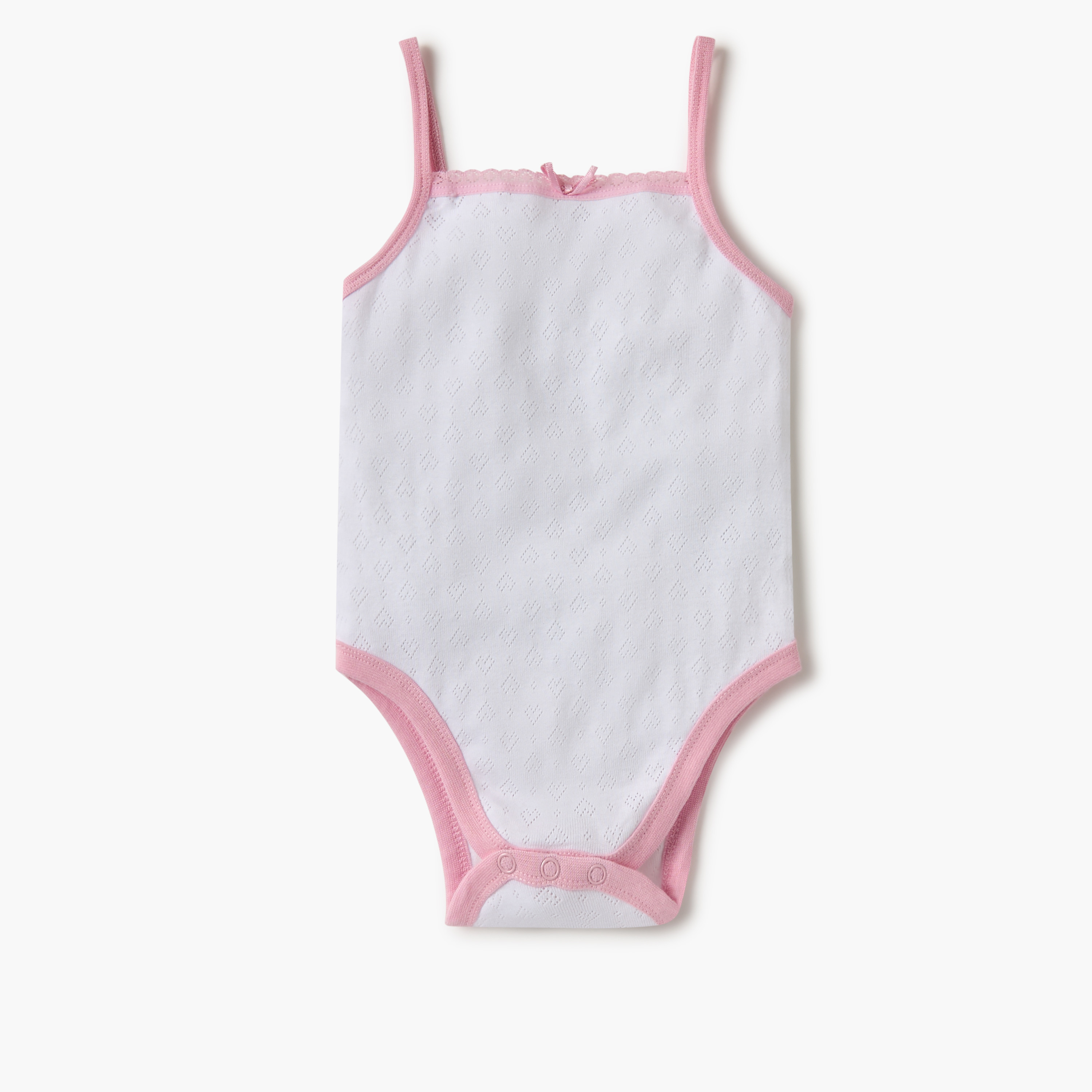 Juniors Strappy Textured Bodysuit with Bow Detail-baby-girls-clothing-bodysuits-image-2