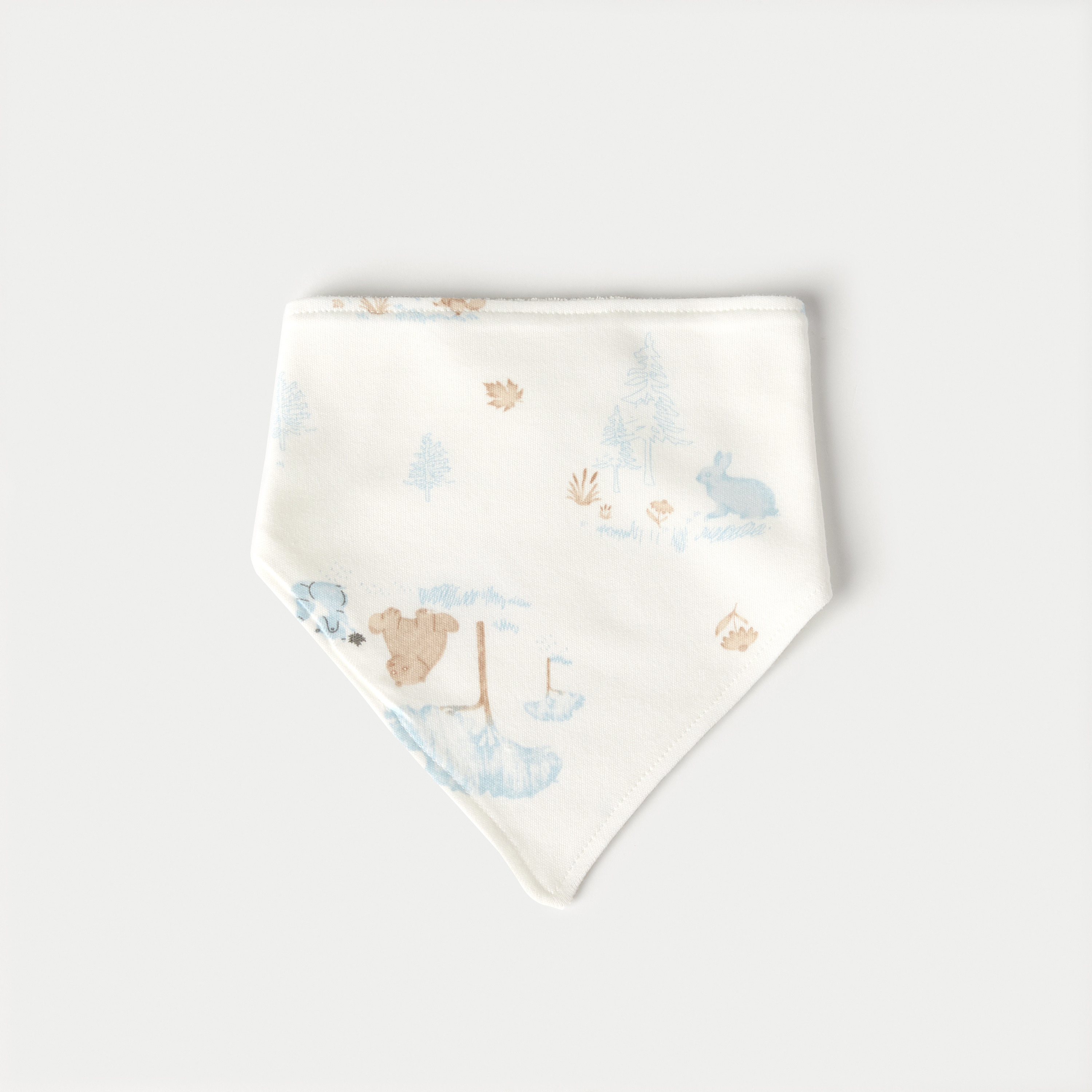 Juniors Printed Muslin Bib with Button Closure - Set of 3-baby-feeding-bibs-image-4