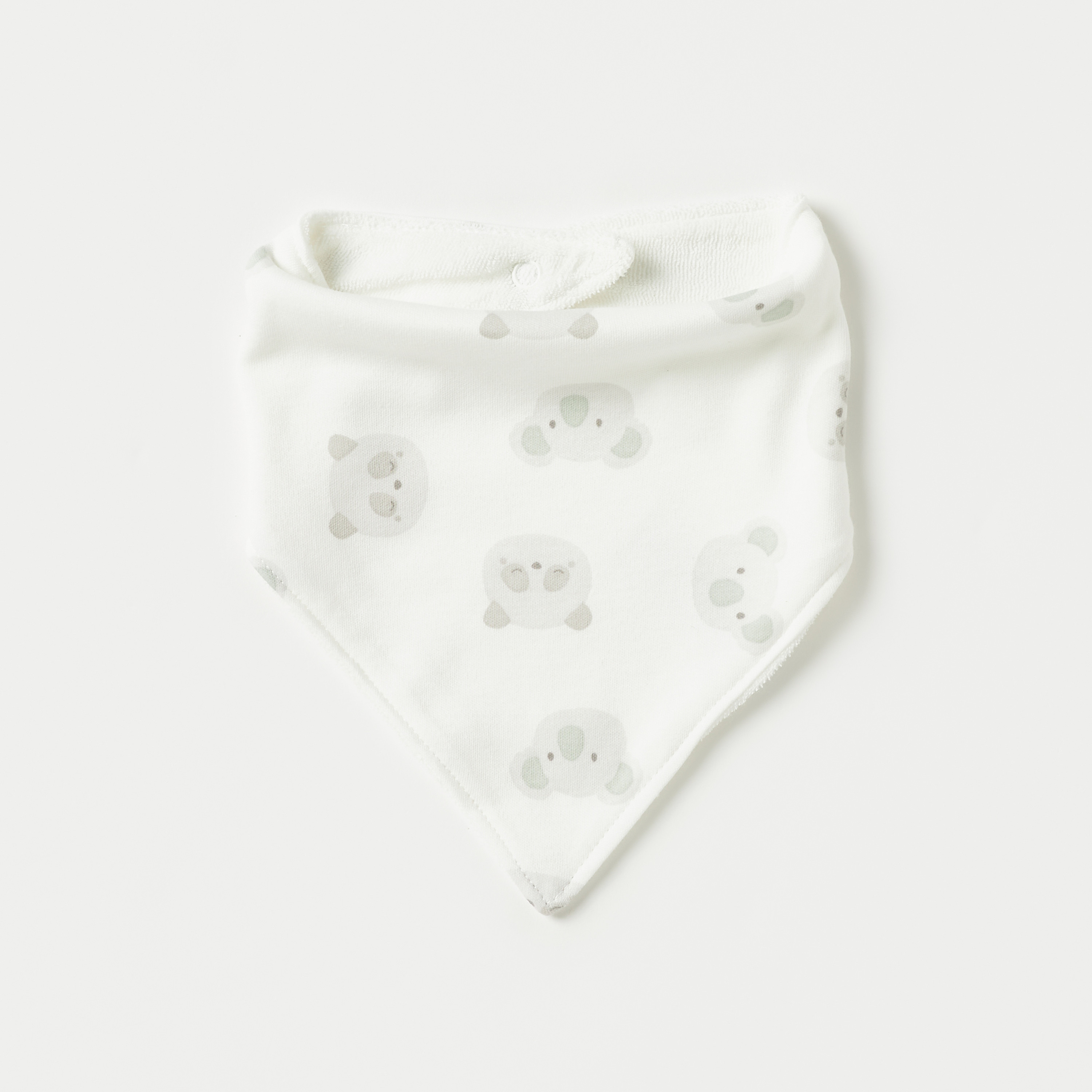 Juniors Printed Dribble Bib with Button Closure - Set of 3-baby-feeding-bibs-image-3