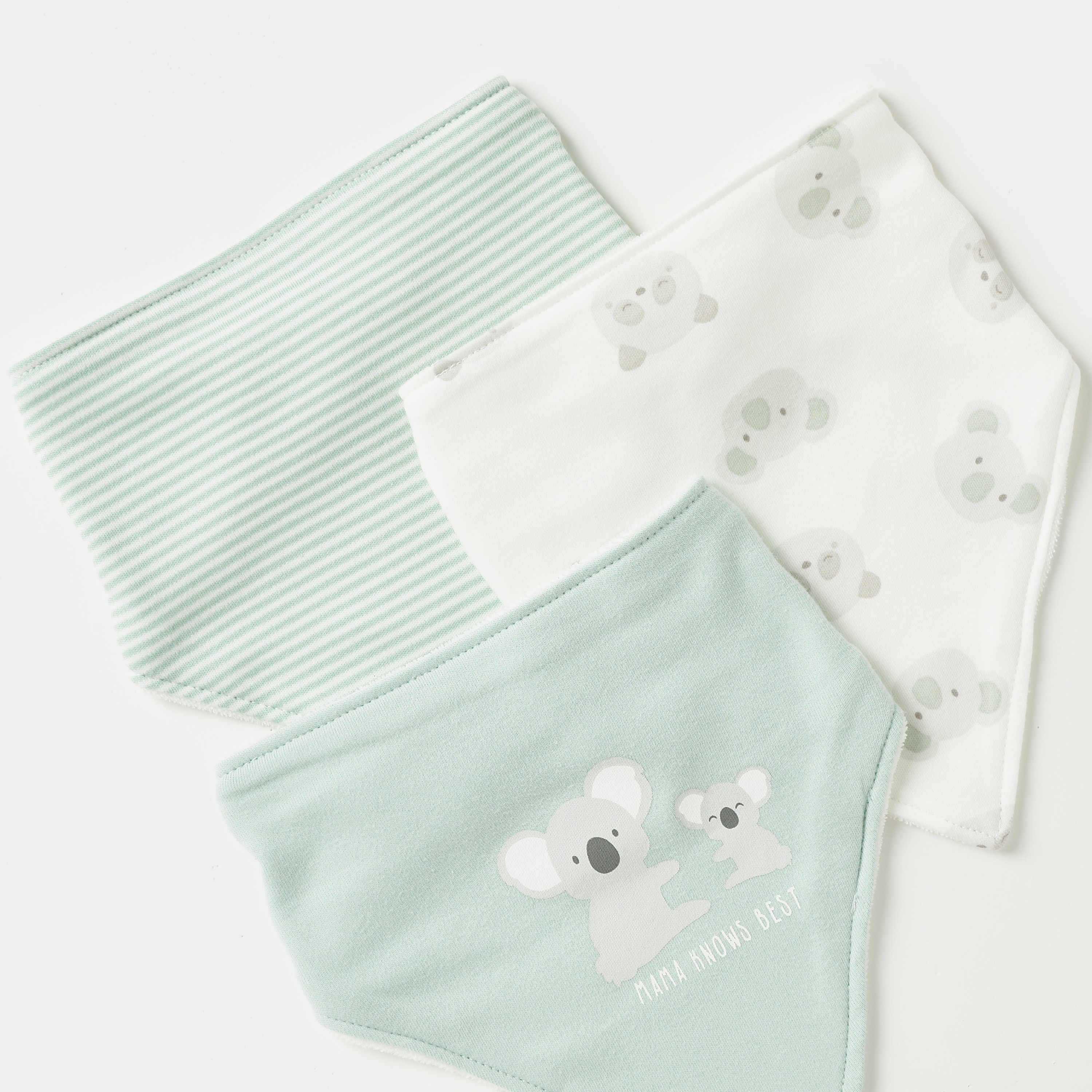 Juniors Printed Dribble Bib with Button Closure - Set of 3-baby-feeding-bibs-image-5