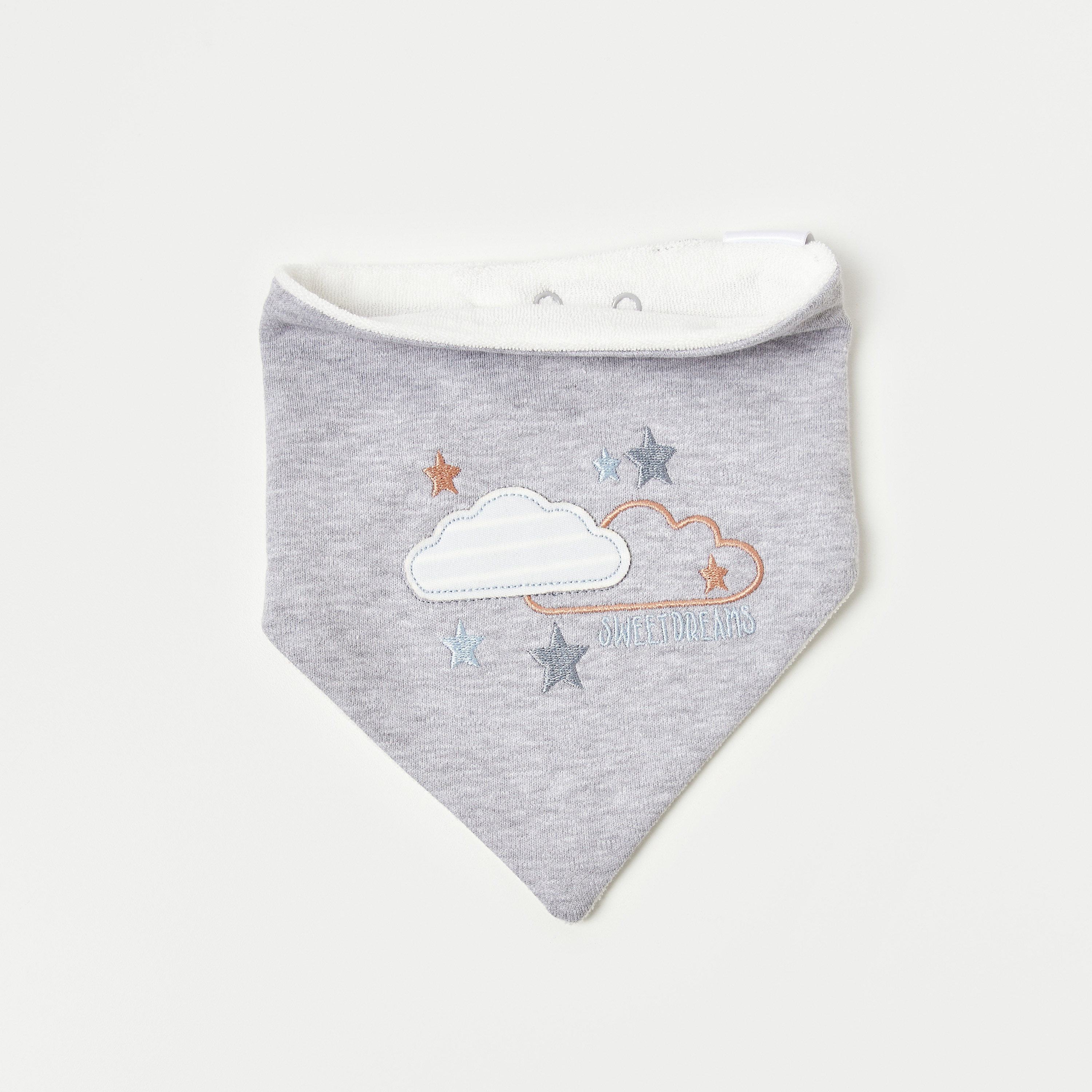 Juniors Printed Dribble Bib with Snap Button Closure - Set of 3-baby-feeding-bibs-image-3