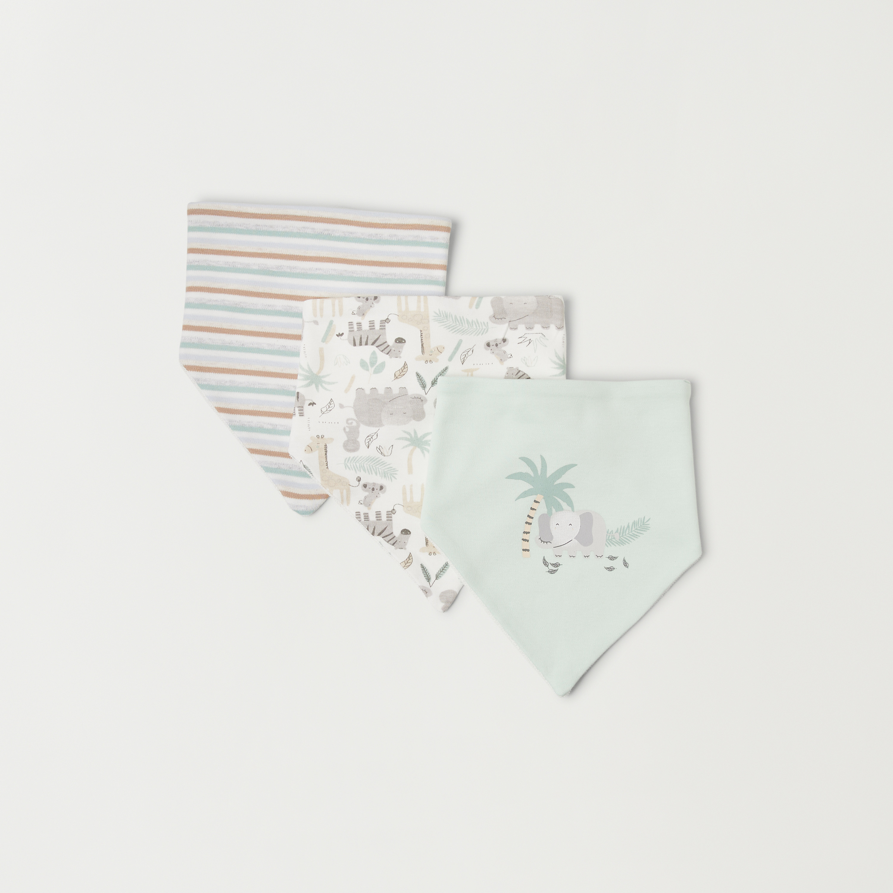Juniors Elephant Print Dribble Bib with Snap Button Closure - Set of 3-promo_babyshop_Buy3for10_UAE230426-image-1
