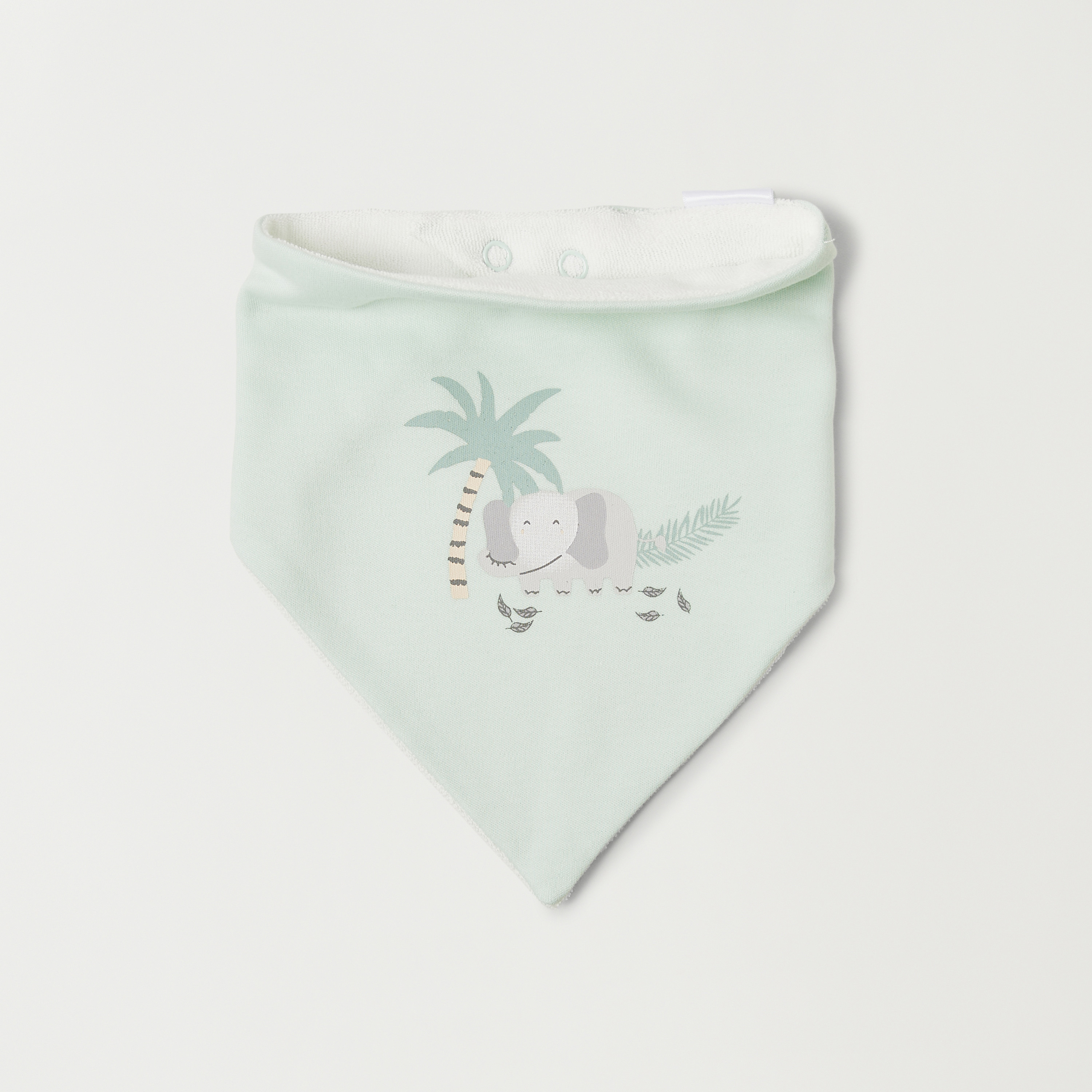 Juniors Elephant Print Dribble Bib with Snap Button Closure - Set of 3-promo_babyshop_Buy3for10_UAE230426-image-3