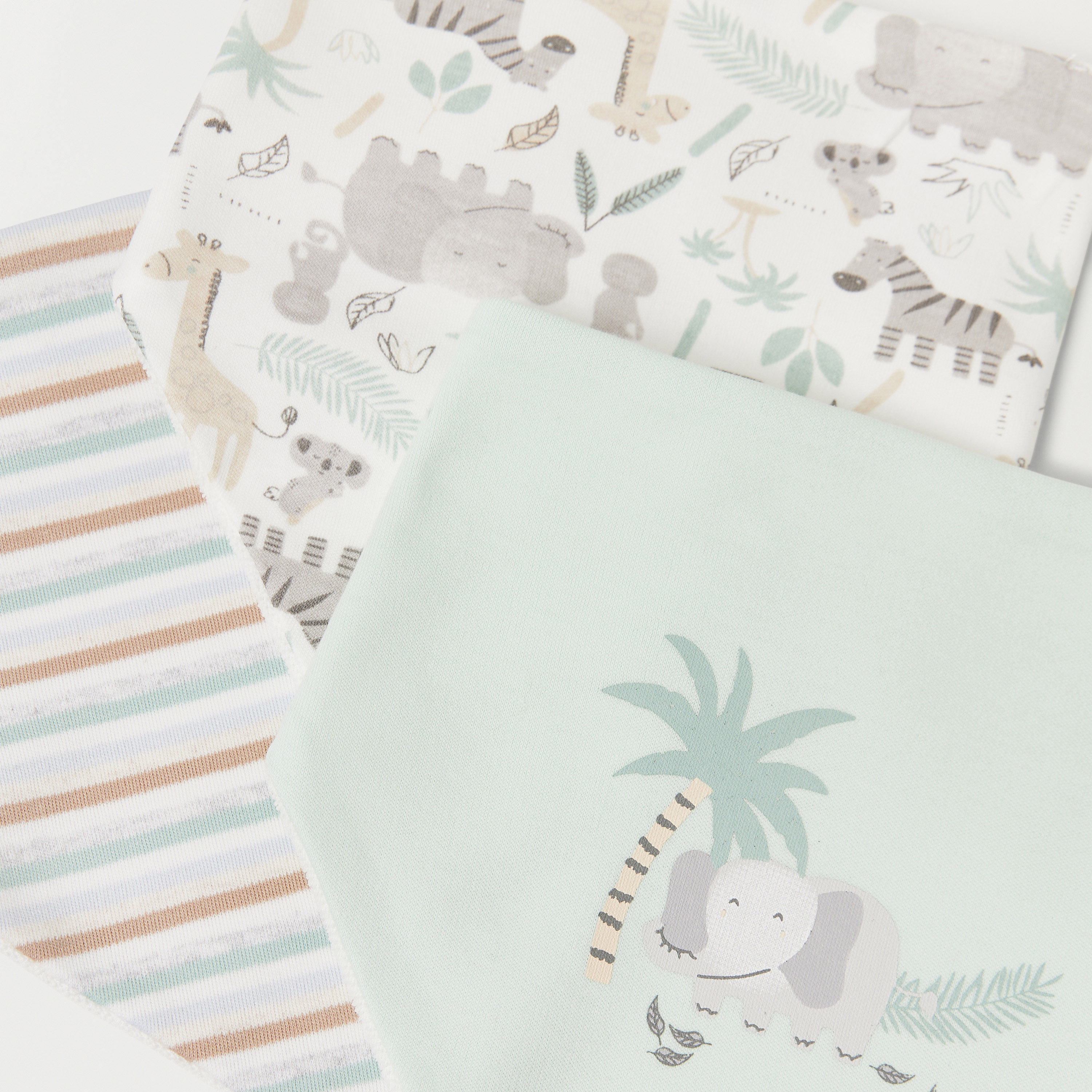 Juniors Elephant Print Dribble Bib with Snap Button Closure - Set of 3-promo_babyshop_Buy3for10_UAE230426-image-5