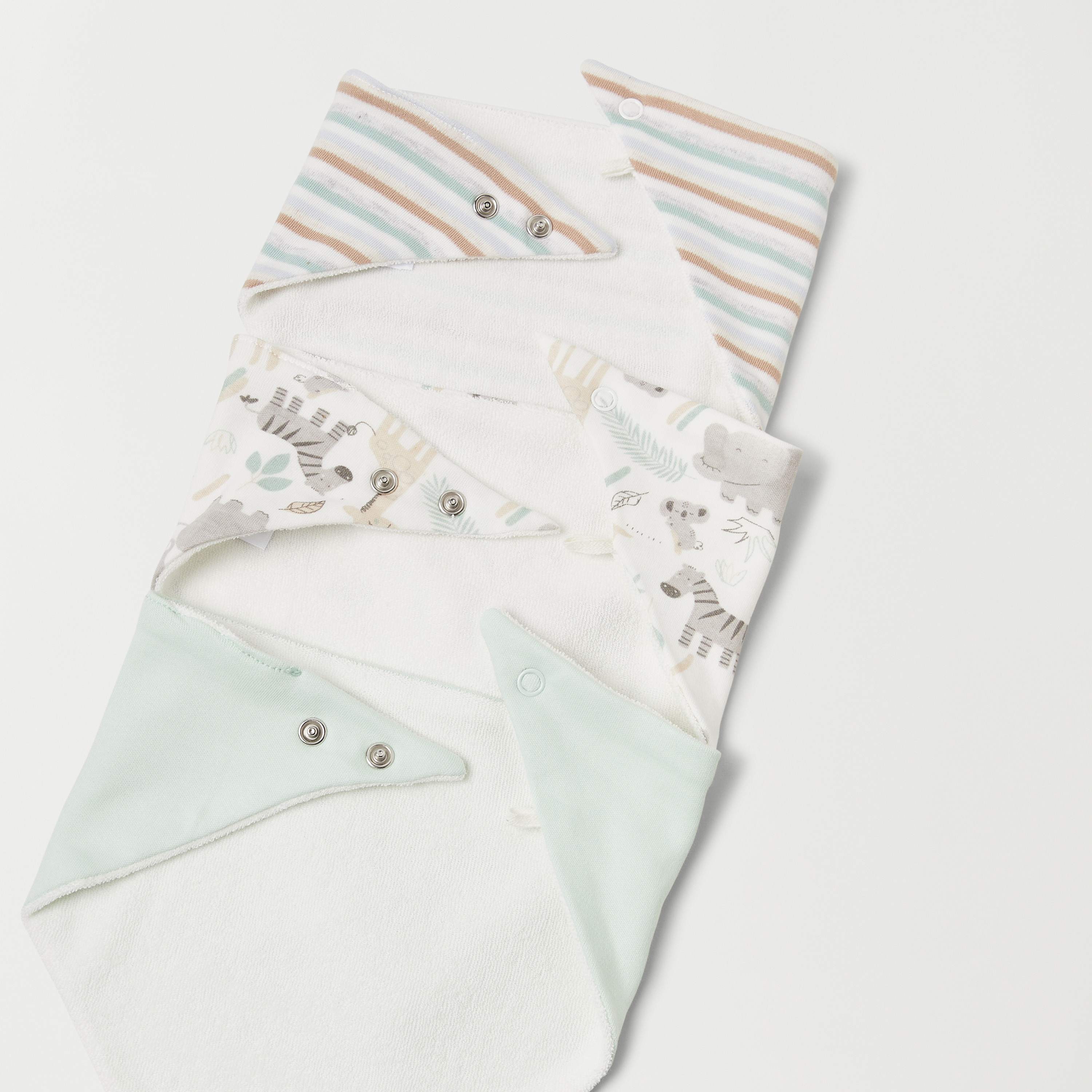 Juniors Elephant Print Dribble Bib with Snap Button Closure - Set of 3-promo_babyshop_Buy3for10_UAE230426-image-6