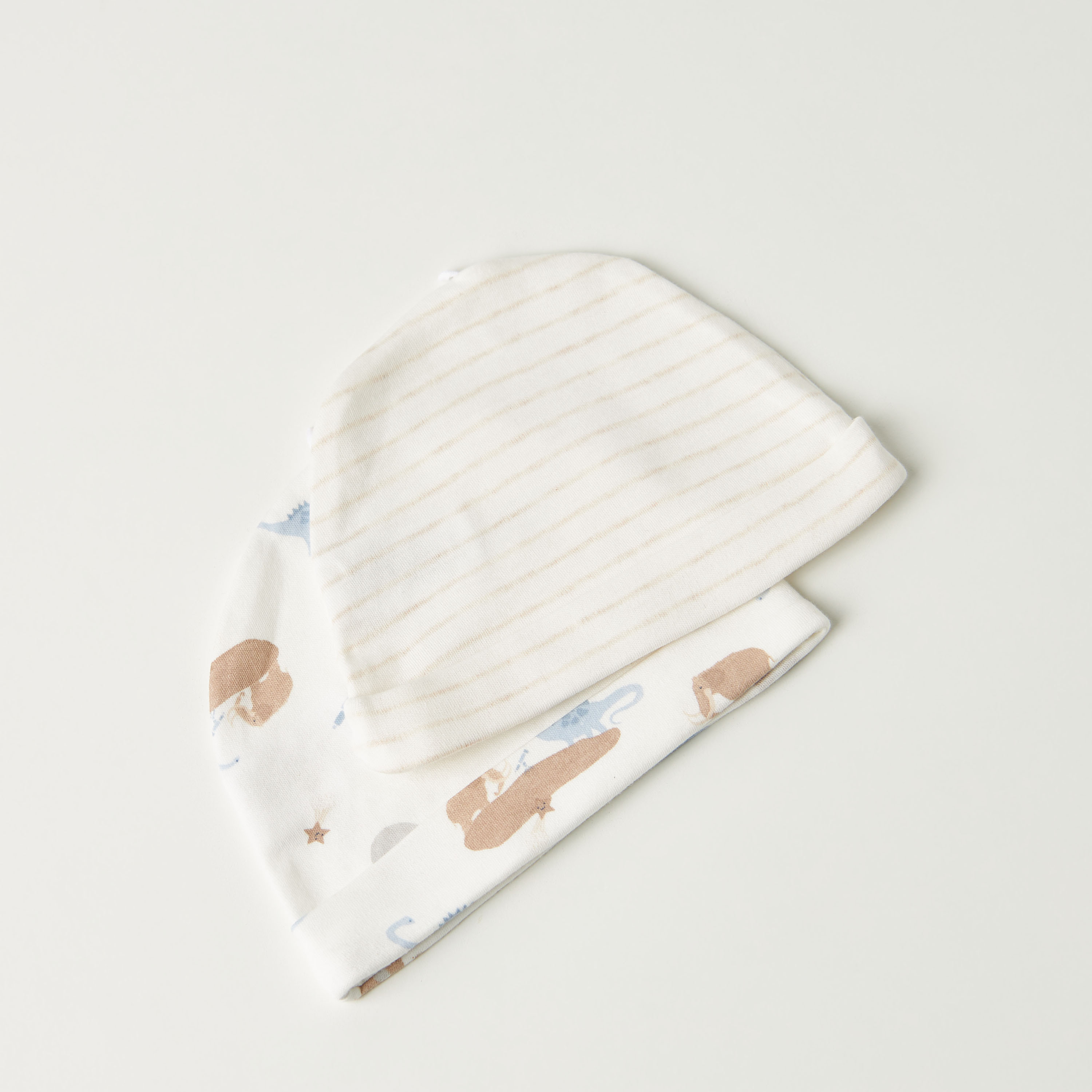 قبعة بيني بطبعات من جونيورز - طقم من قطعتين-baby-boys-accessories-caps-image-3