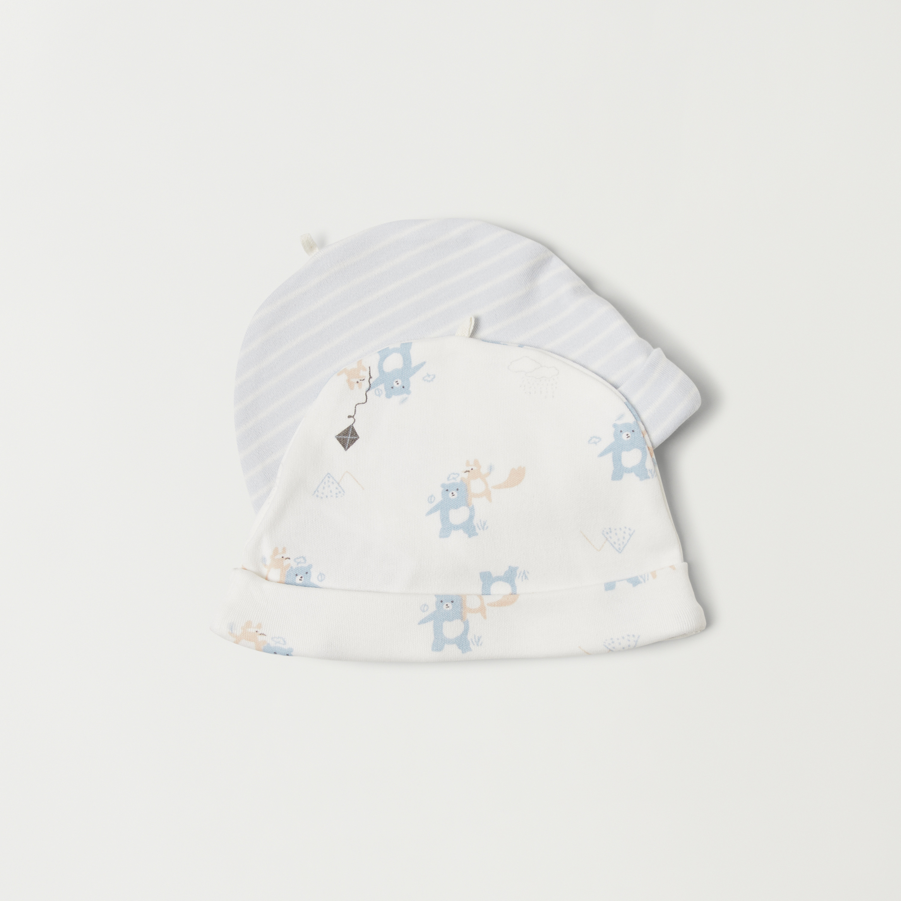Juniors Printed Beanie Cap - Set of 2-baby-boys-accessories-caps-image-5