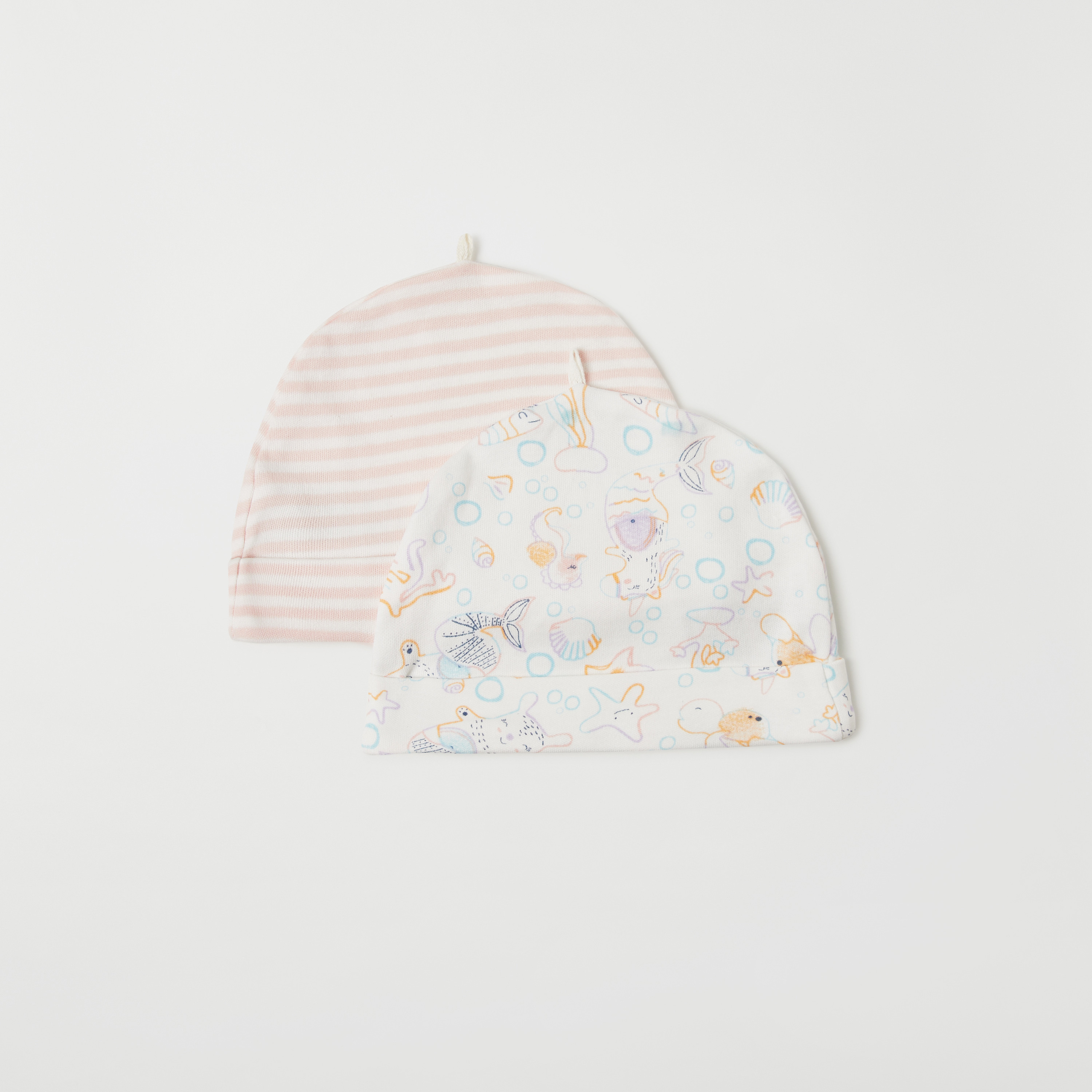 Juniors Printed Cap - Set of 2-baby-girls-accessories-caps-image-1