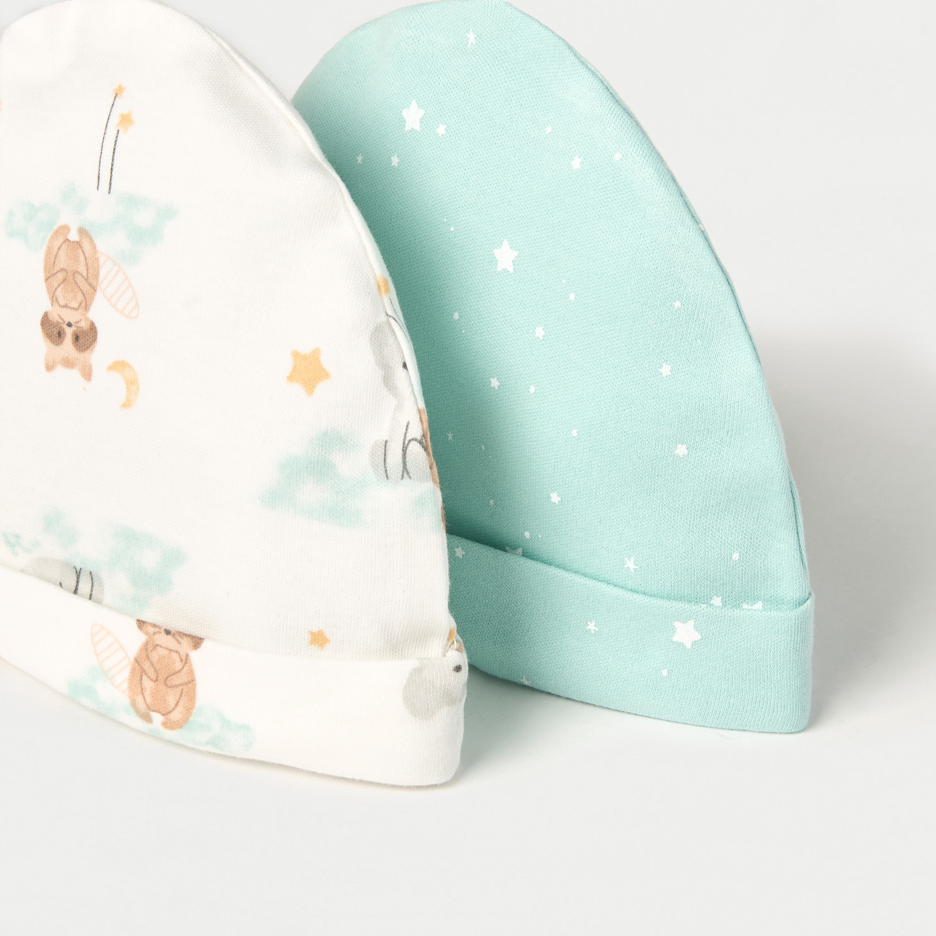 Juniors Printed Beanie Cap - Set of 2-baby-boys-accessories-caps-image-5
