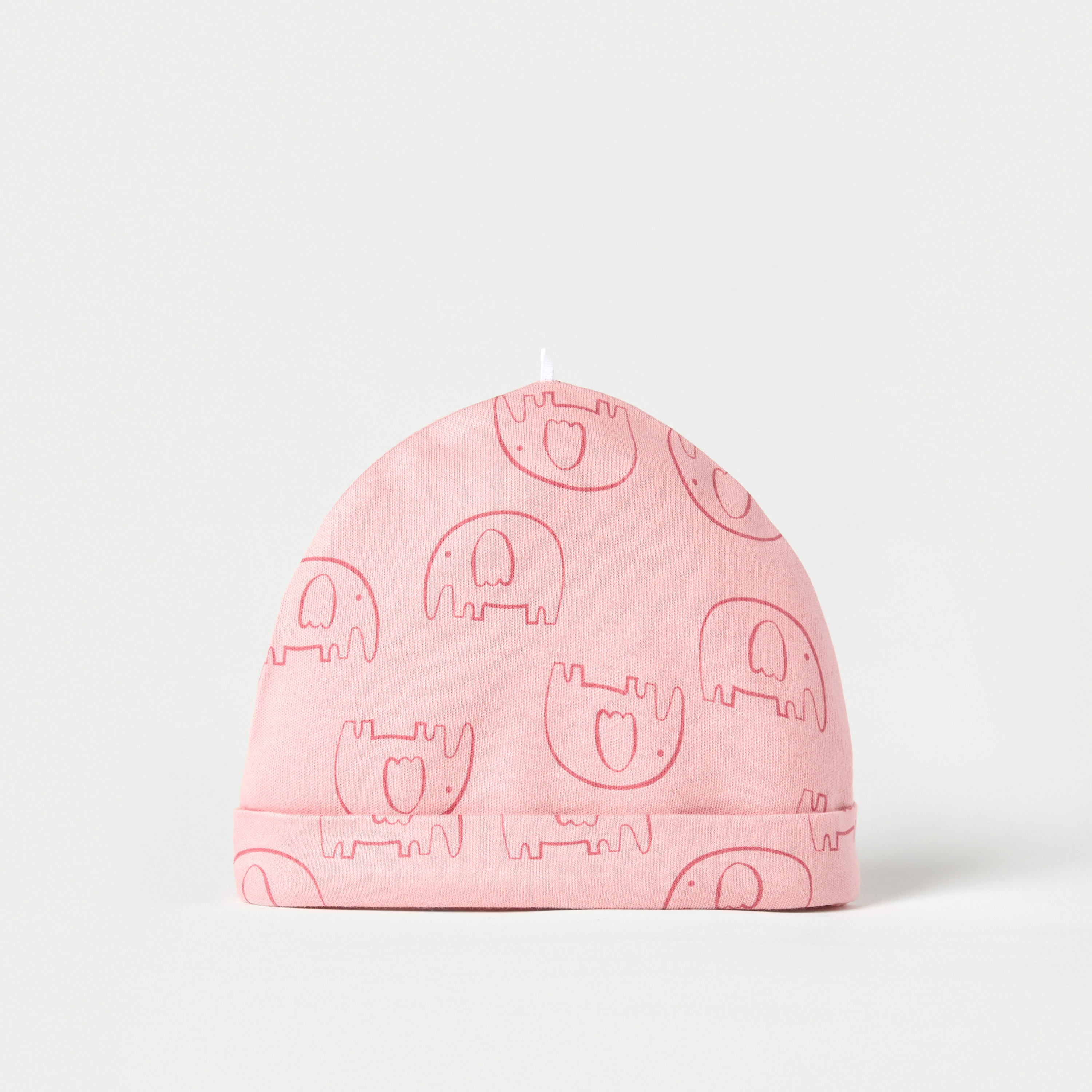 Juniors Printed Beanie Cap - Set of 2-baby-girls-accessories-caps-image-2