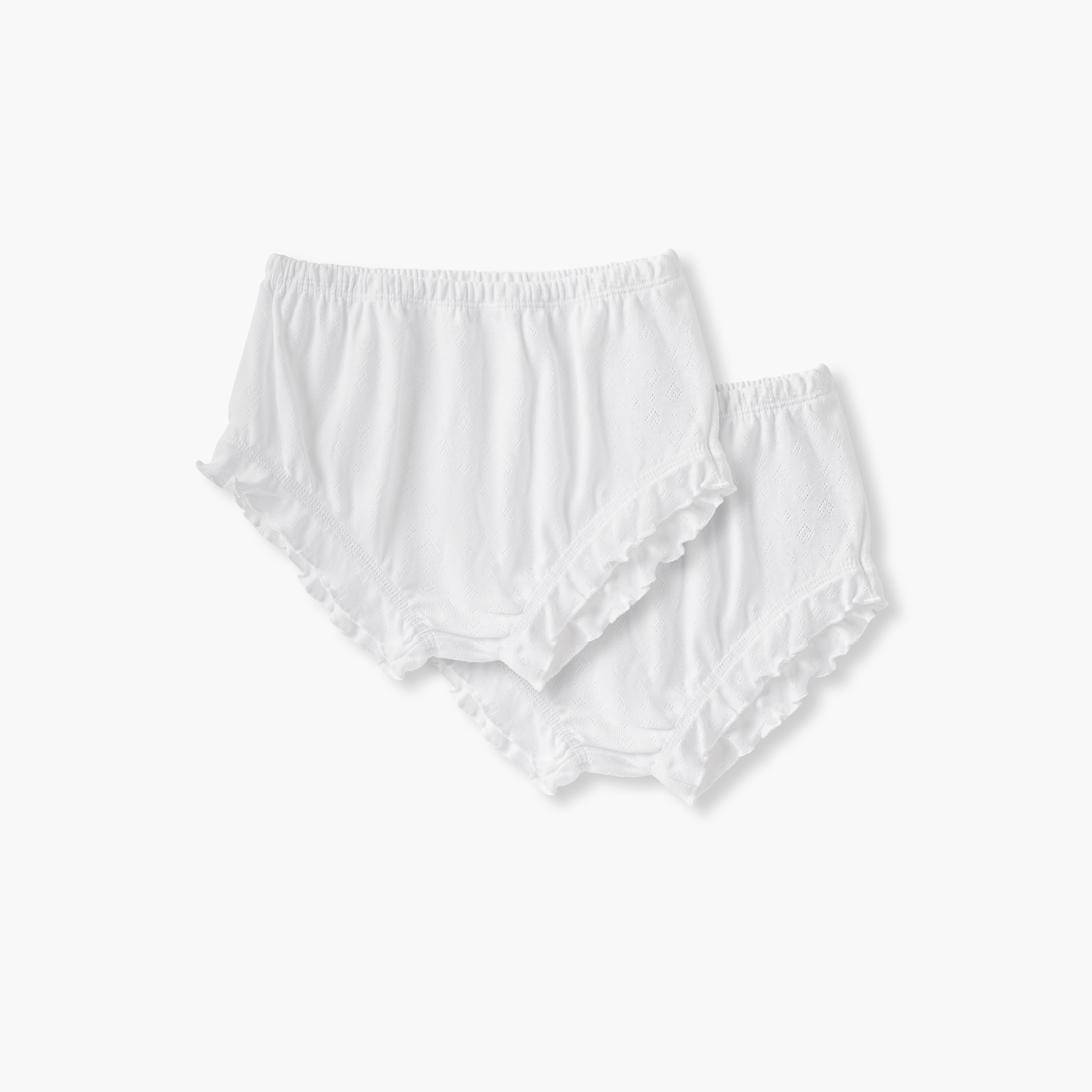 Juniors Solid Bloomer Briefs with Elasticised Waistband - Set of 2-baby-girls-clothing-innerwear-image-1