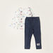 Juniors Printed Round Neck T-shirt and Full Length Pyjama Set-Pyjama Sets-thumbnail-0