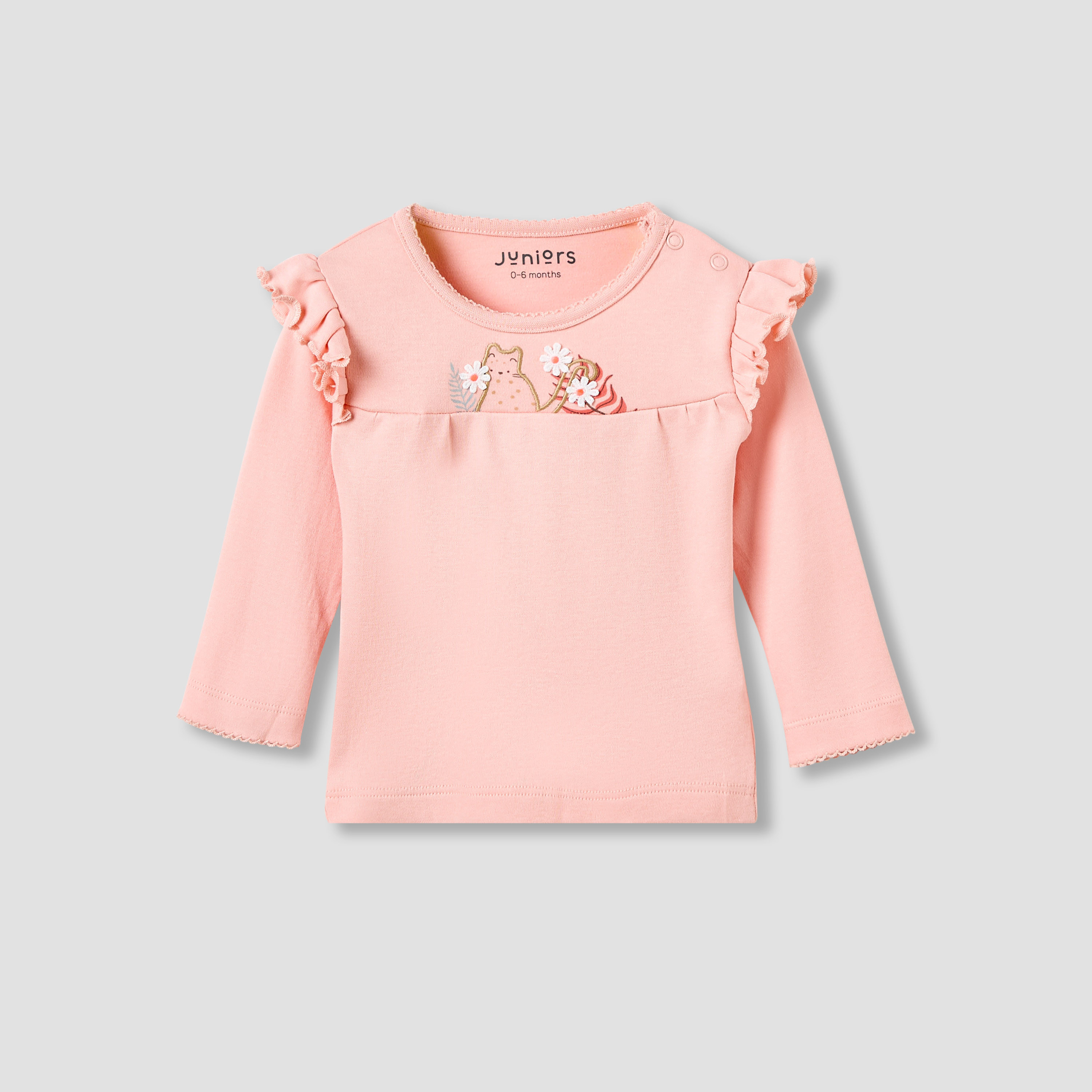 Juniors Lion Print Long Sleeve T-shirt and Pyjama Set-baby-boys-clothing-nightwear-pyjamasets-image-2
